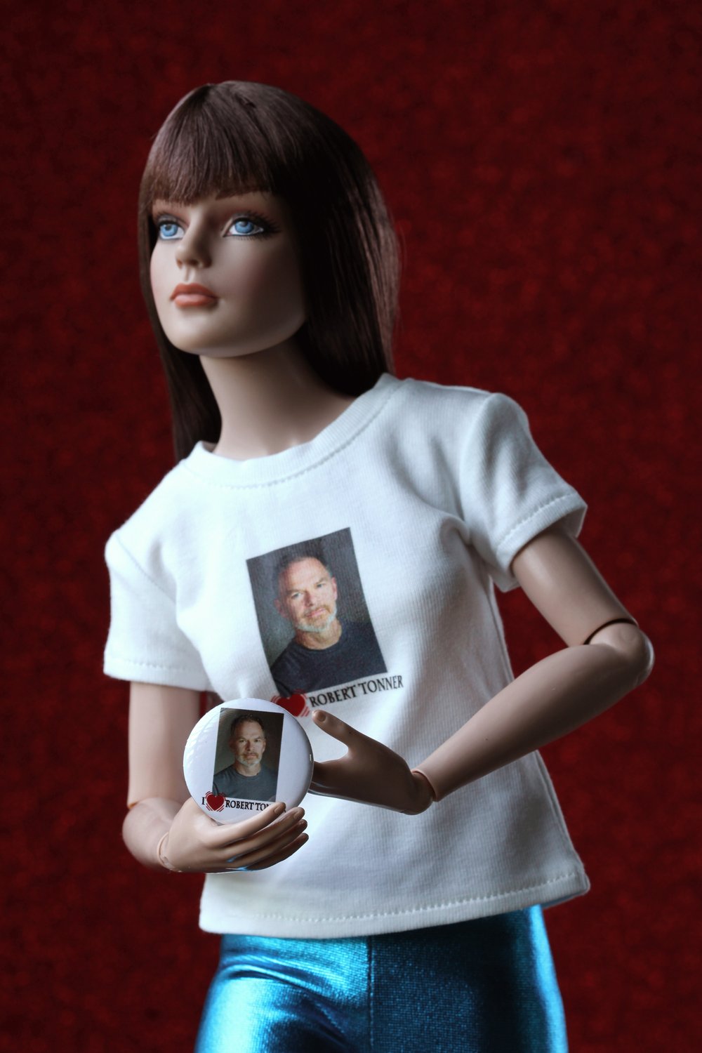 Fashion Mannequin Doll Wig Head T-Shirt