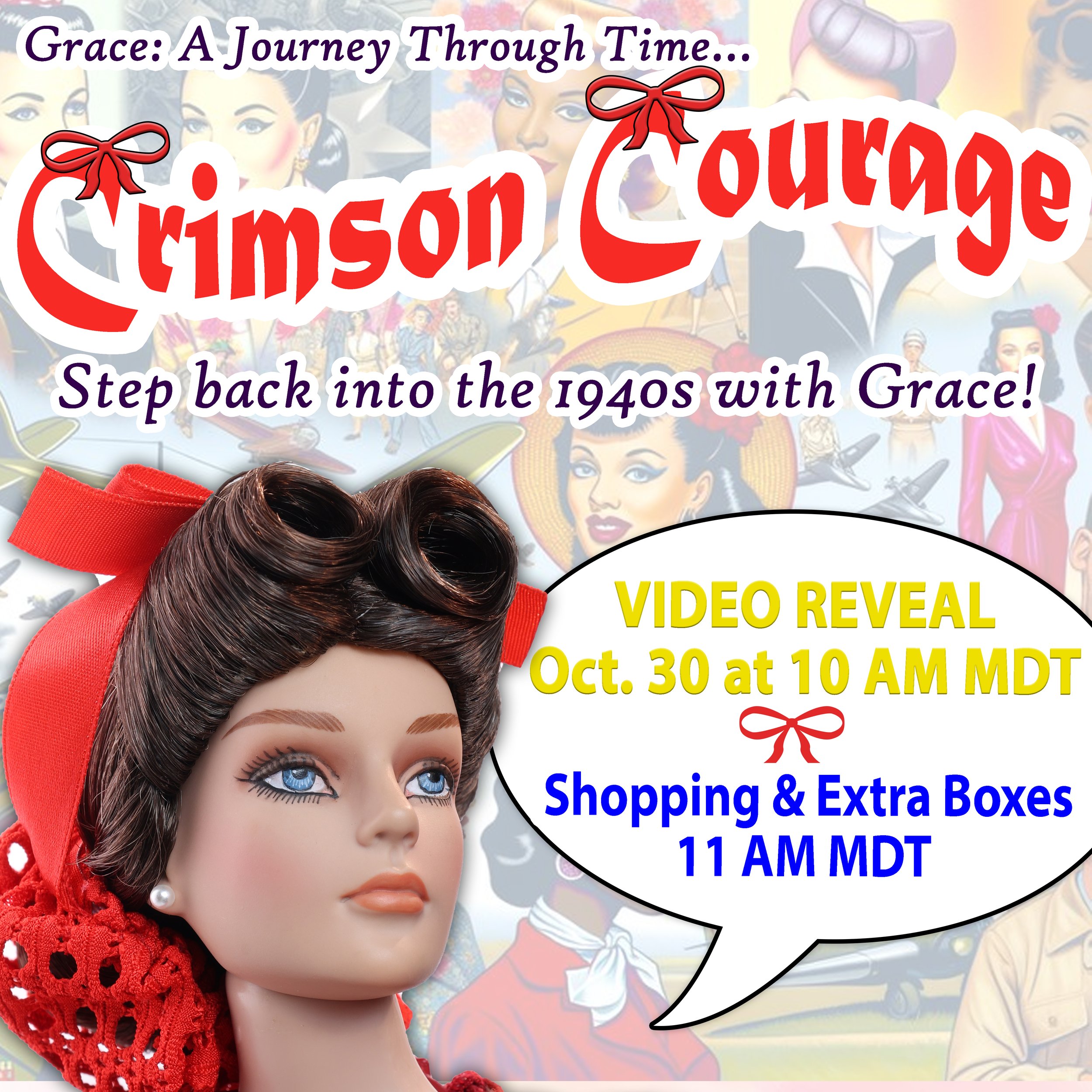 Grace: A 1940s Journey Through Time — “Crimson Courage”