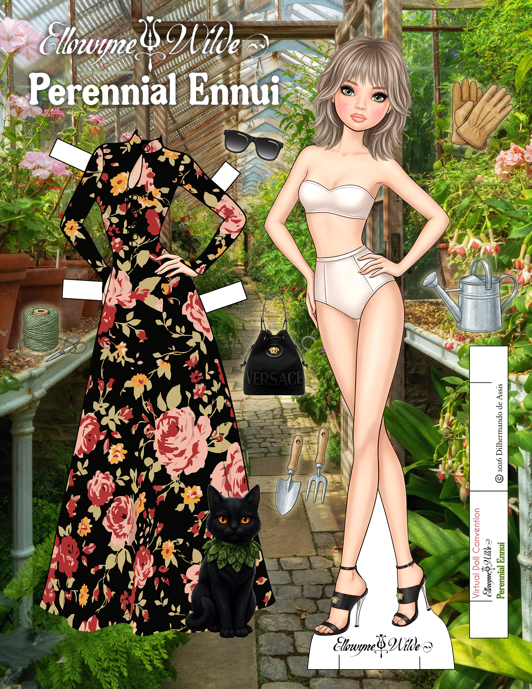 An Afternoon in the Conservatory | Perennial Ennui Paper Doll Set