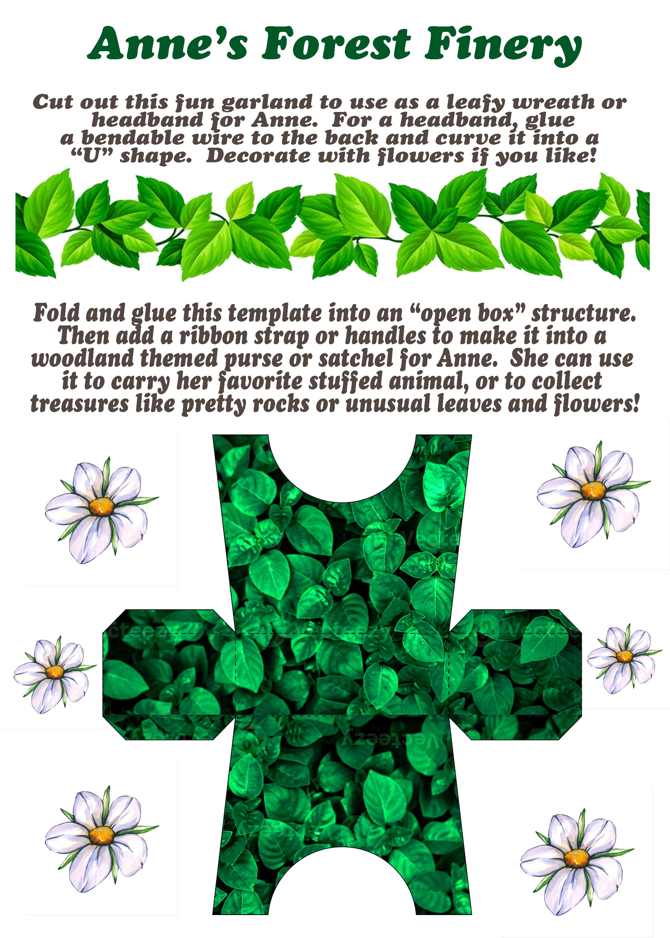 Anne’s Forest Finery Printable Set