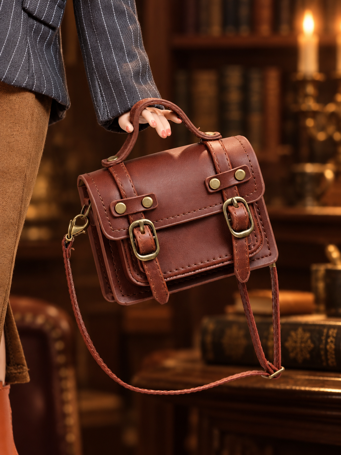 The Archivist’s Satchel – Cognac Brown Bag