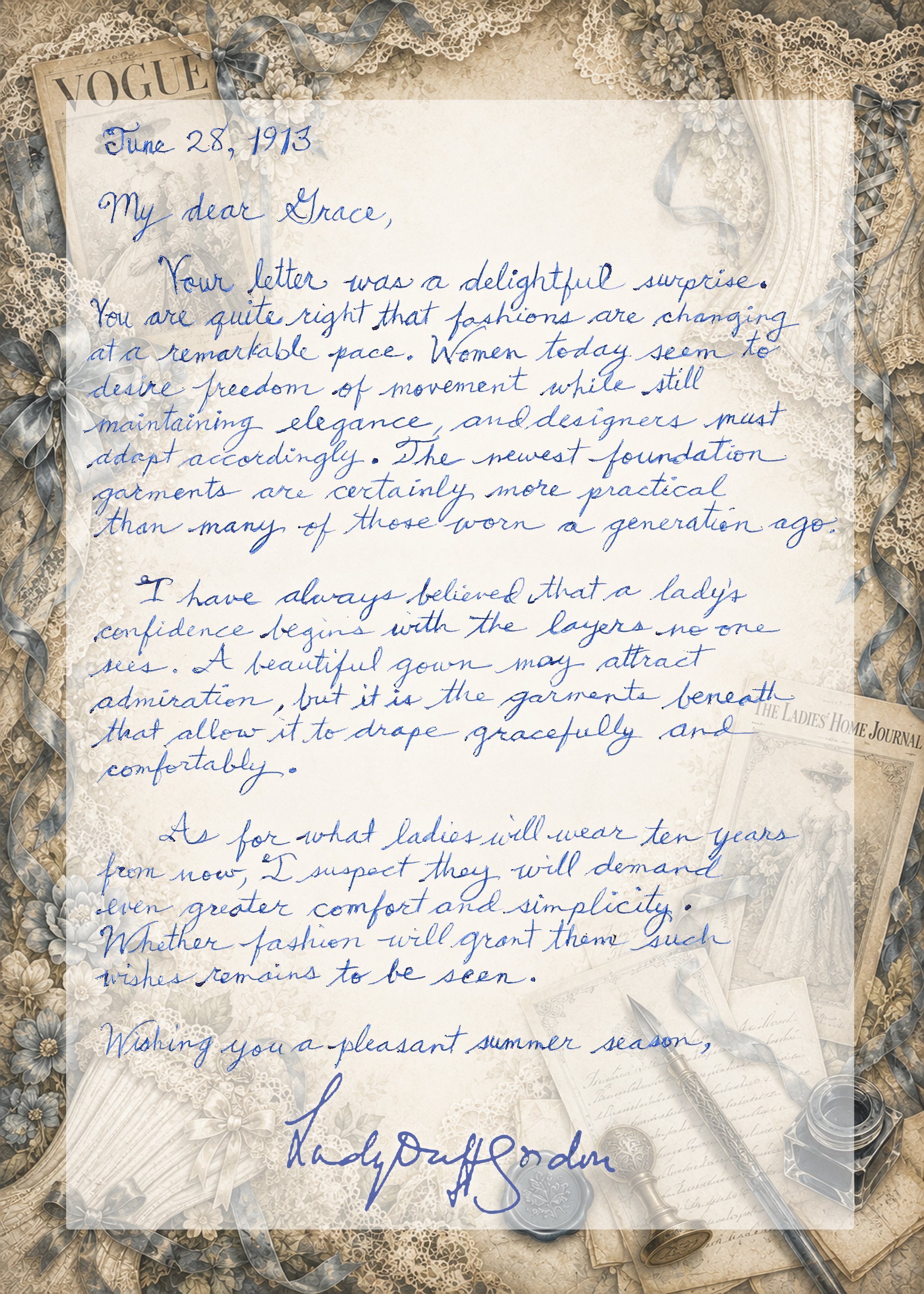 Letter from Lady Duff Gordon to Grace.jpg
