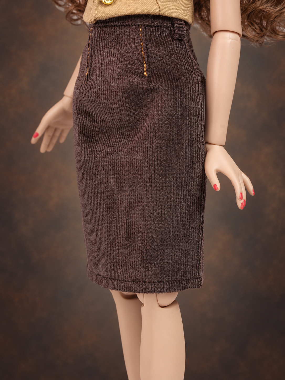 The Professor's Study – Chocolate Brown Pencil Skirt