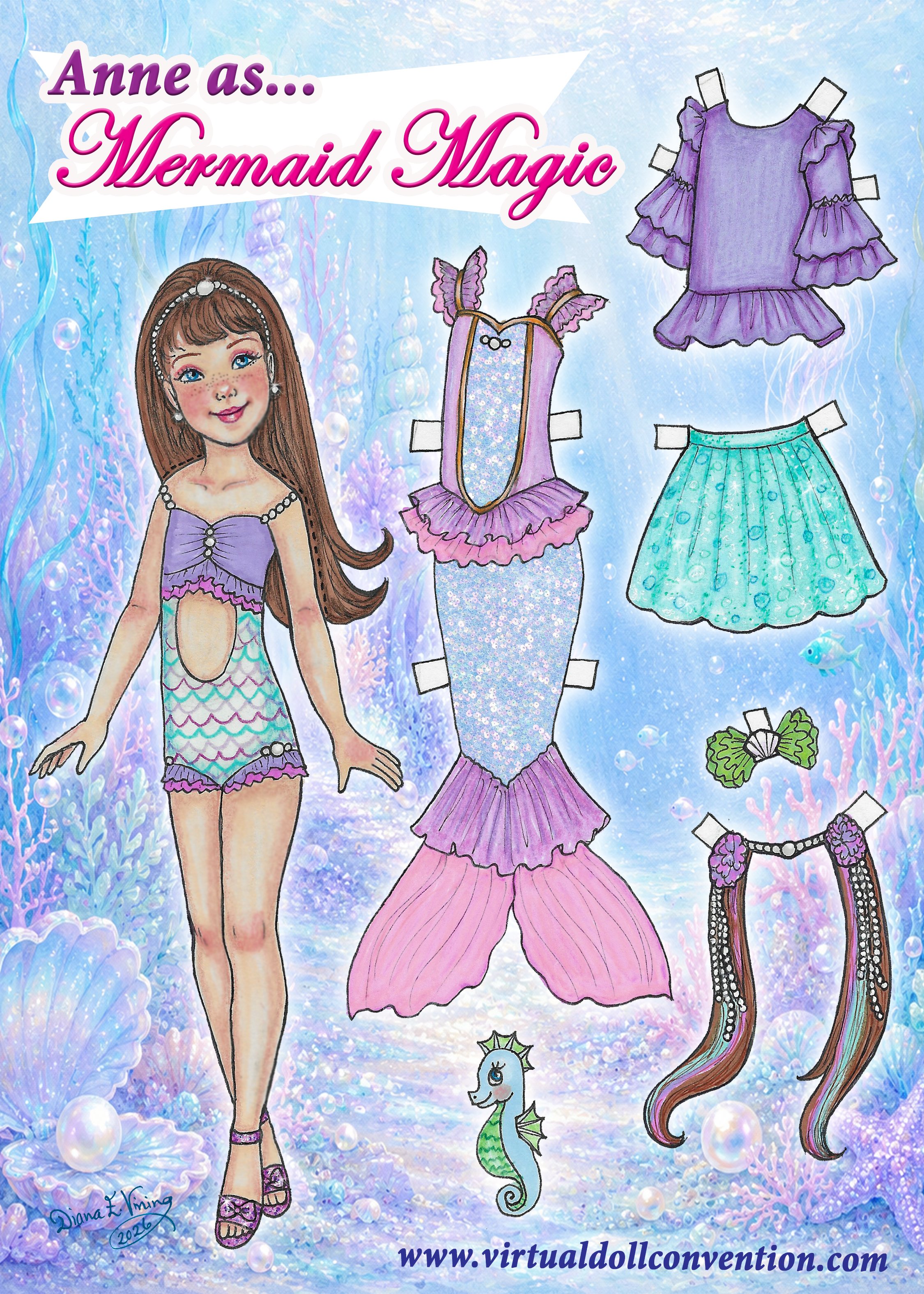 Anne as... Mermaid Magic Paper Doll