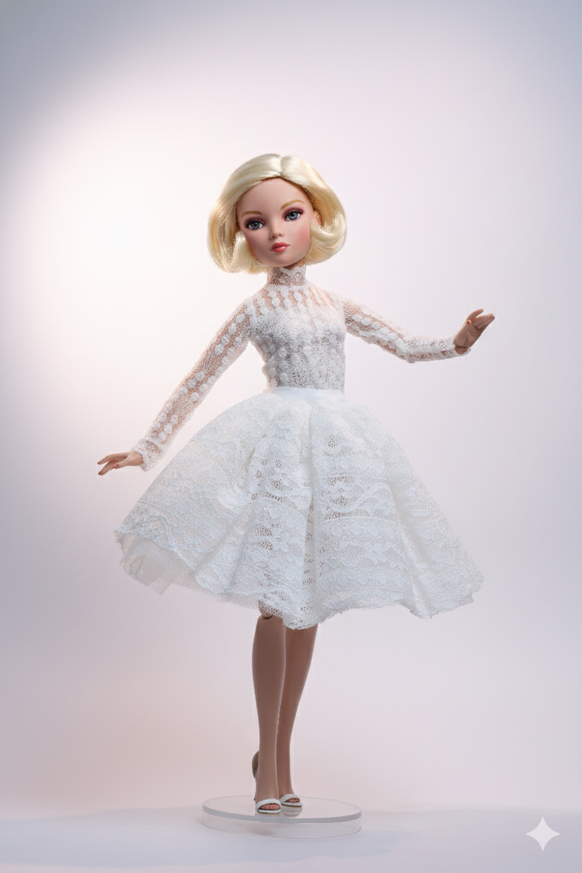 Ivory Volume Crinoline – White Starched Petticoat for Ellowyne Wilde