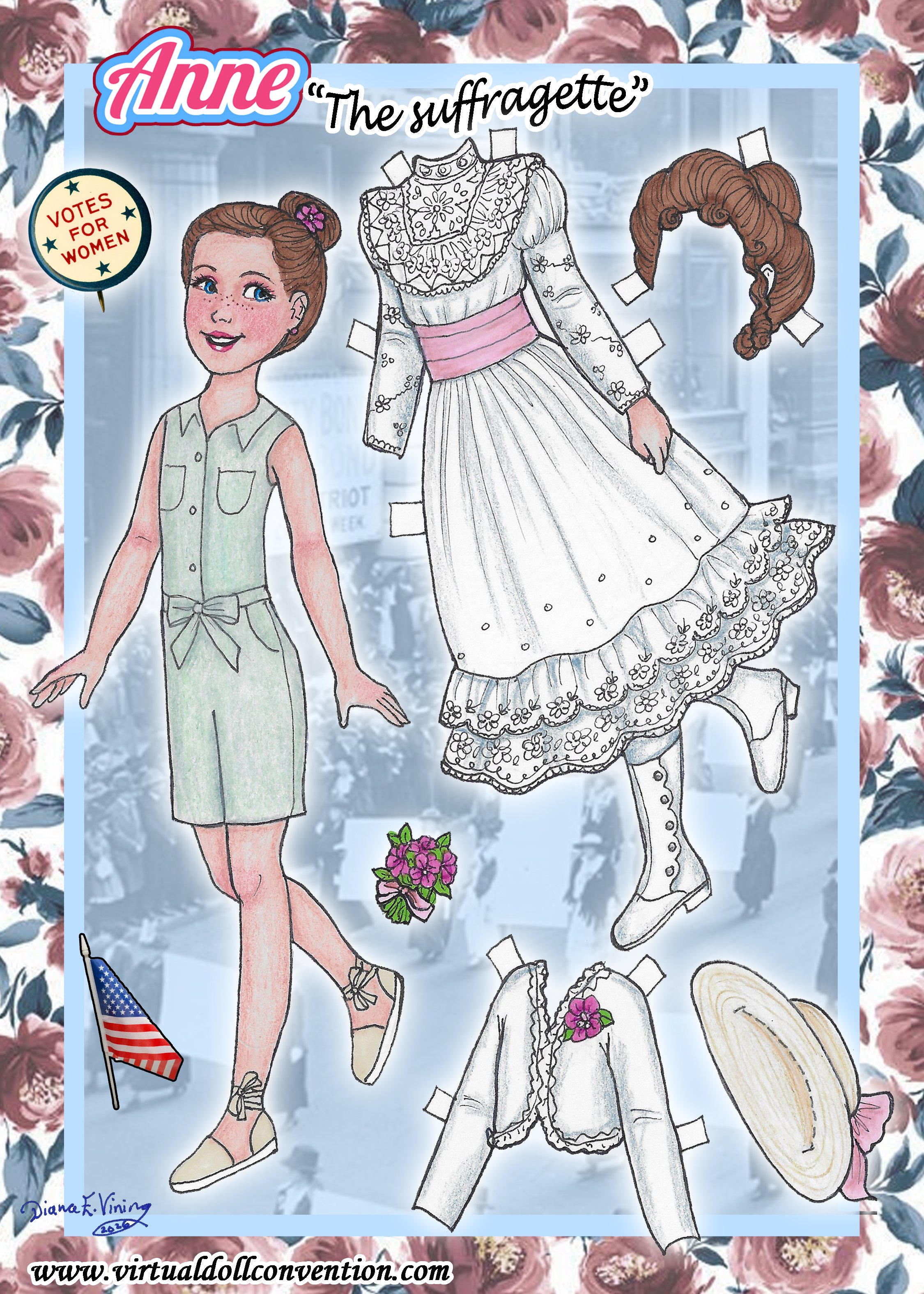 Anne "The Suffragette" Paper Doll