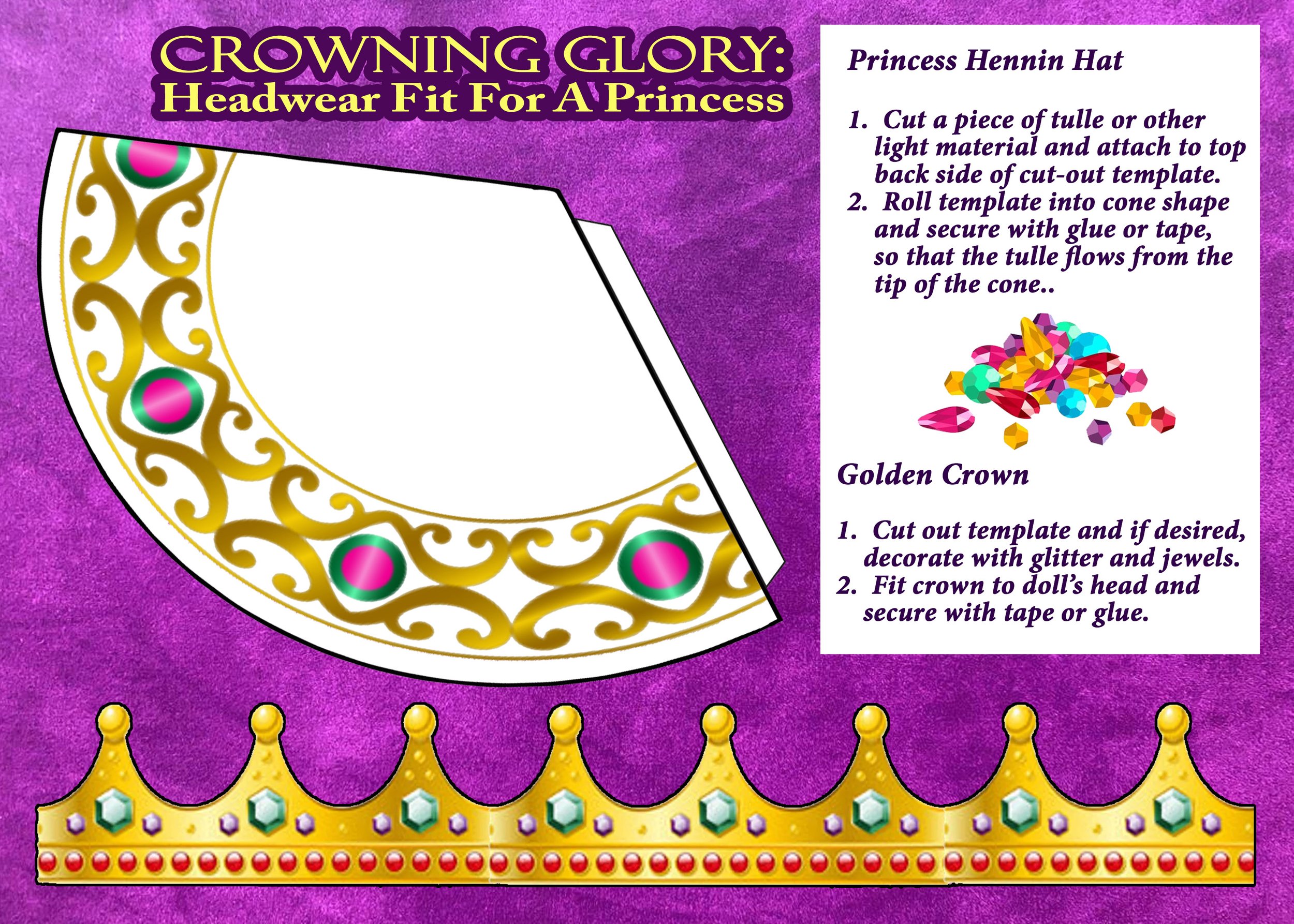 Crowning Glory – Princess Hat & Crown Craft Printable