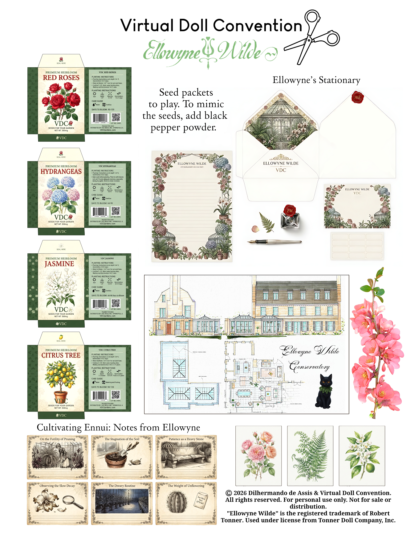 The Conservatory Writing Desk Letters, Stationery & Garden Ephemera
