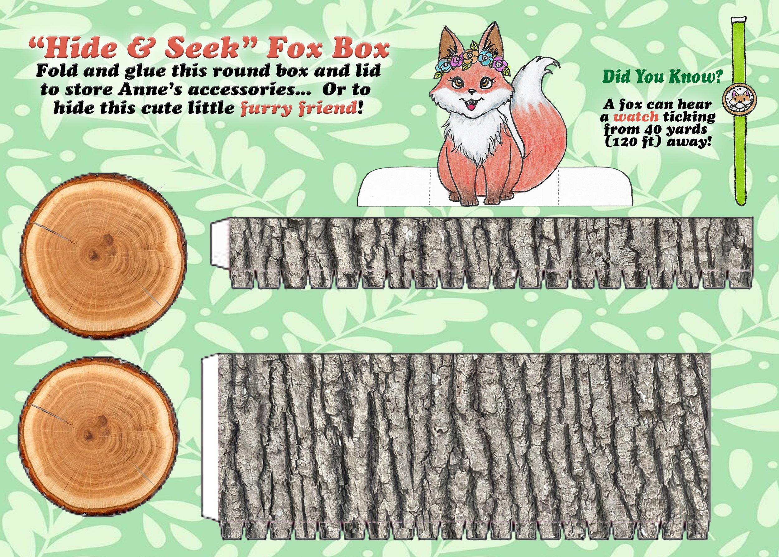 “Hide & Seek” Fox Craft Box