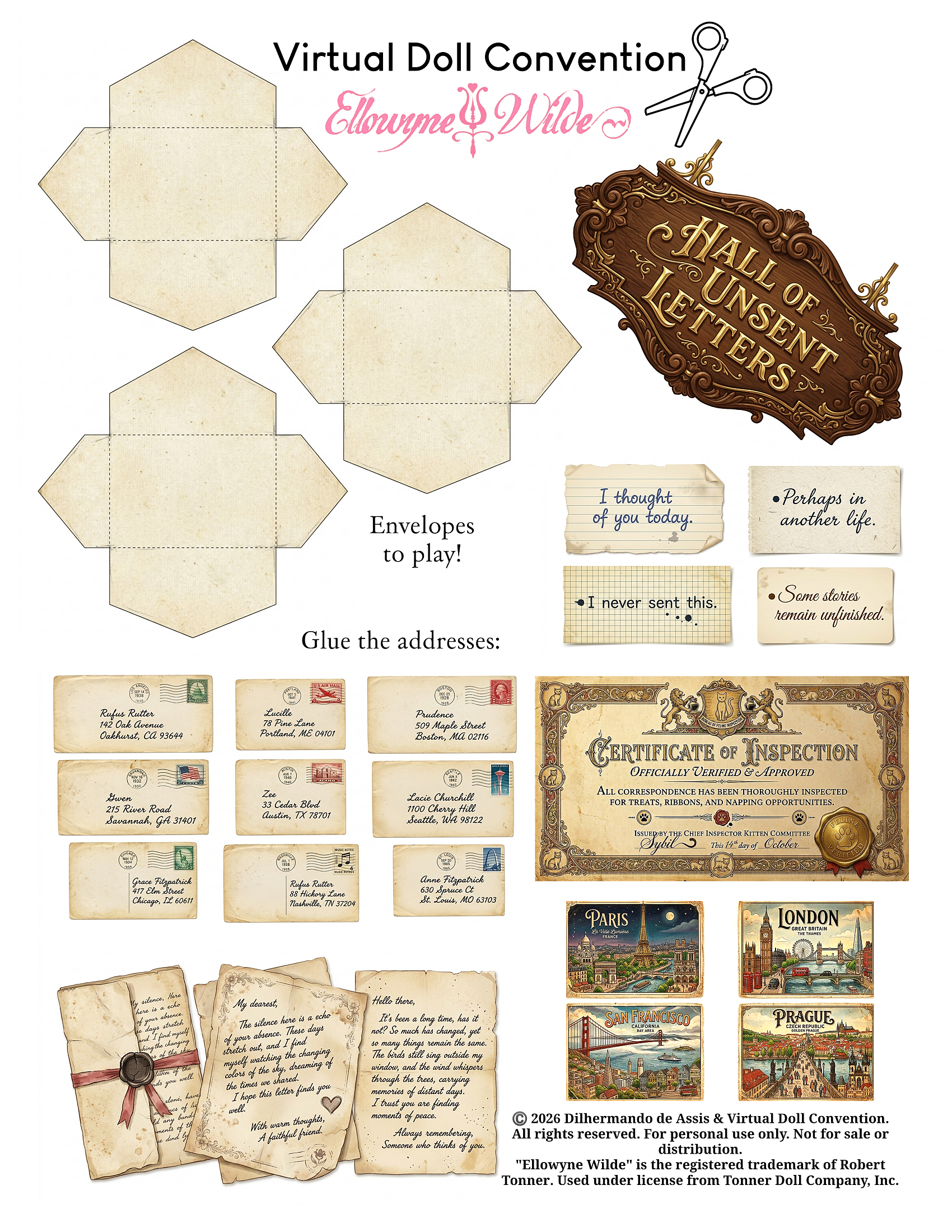 Hall of Unsent Letters Craft Page