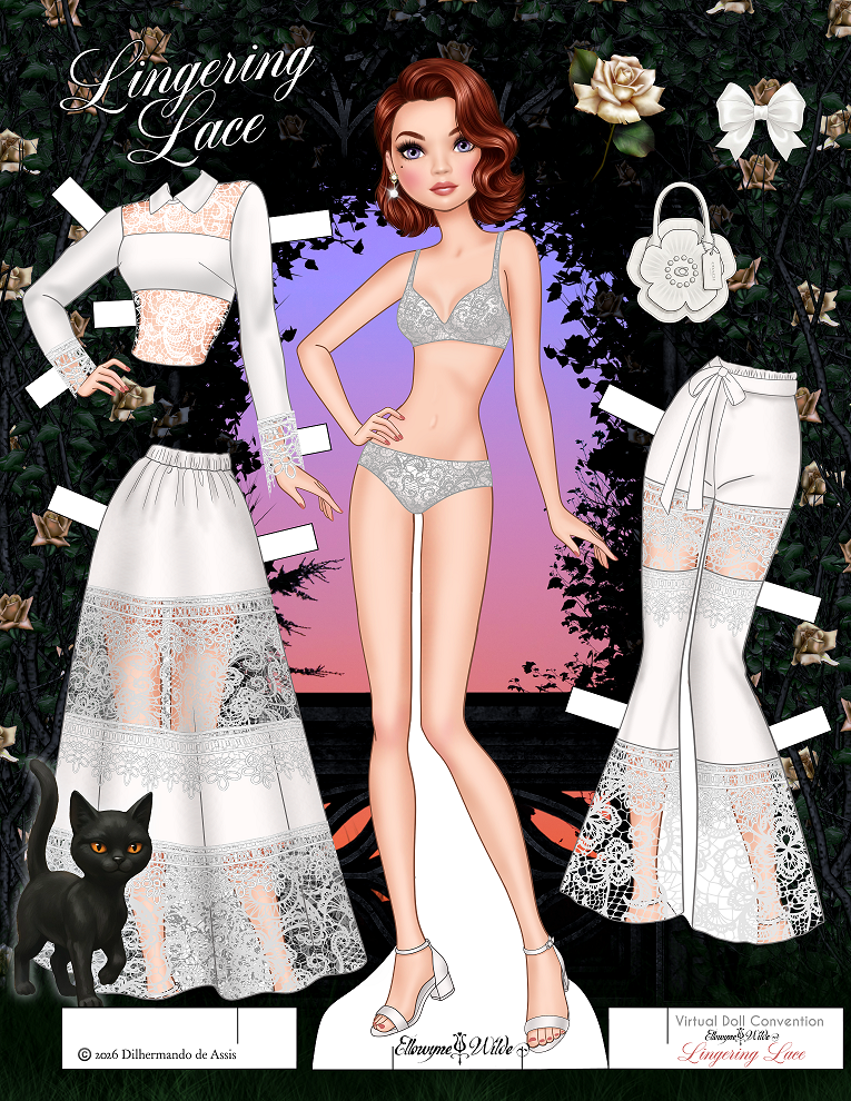 Lingering Lace Paper Doll of the Month
