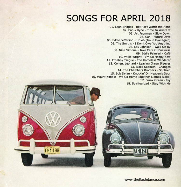 Songs For April 2018