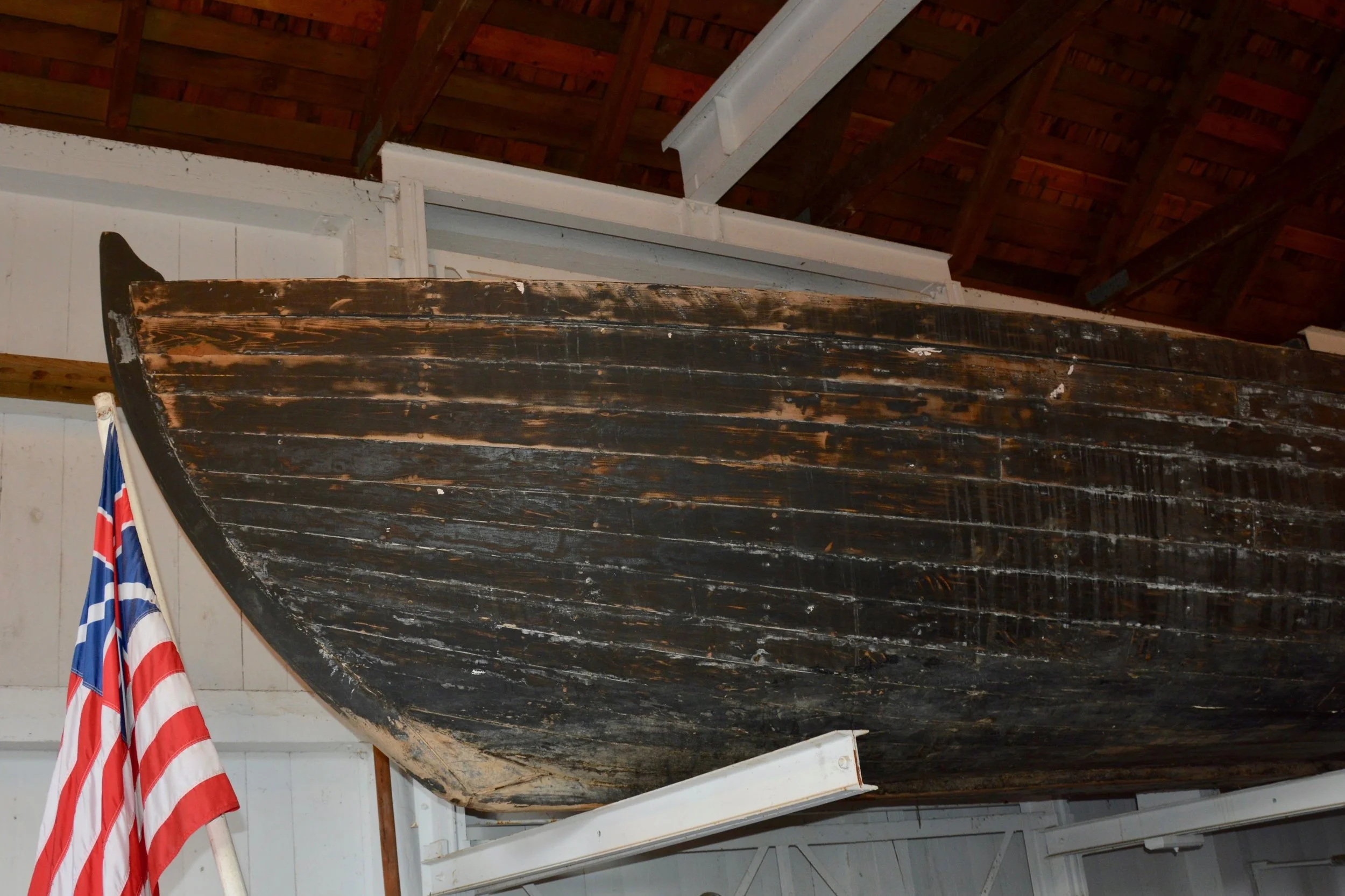 One of the boats used in the reenactment.