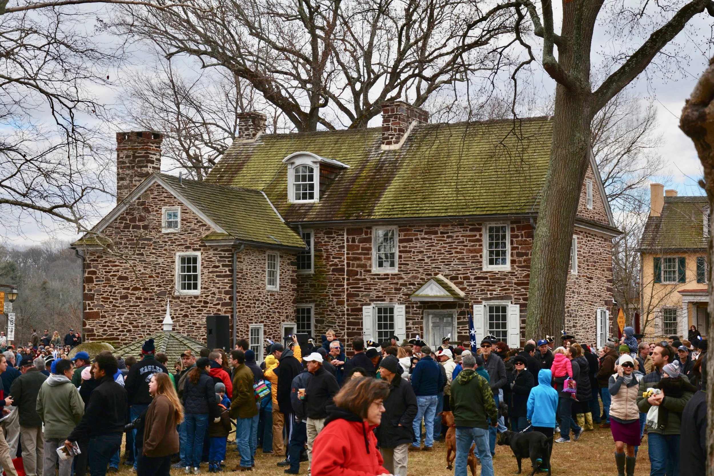 Washington Crossing Historic Park has several buildings that are believed to have been built during the time of the Revolutionary War.