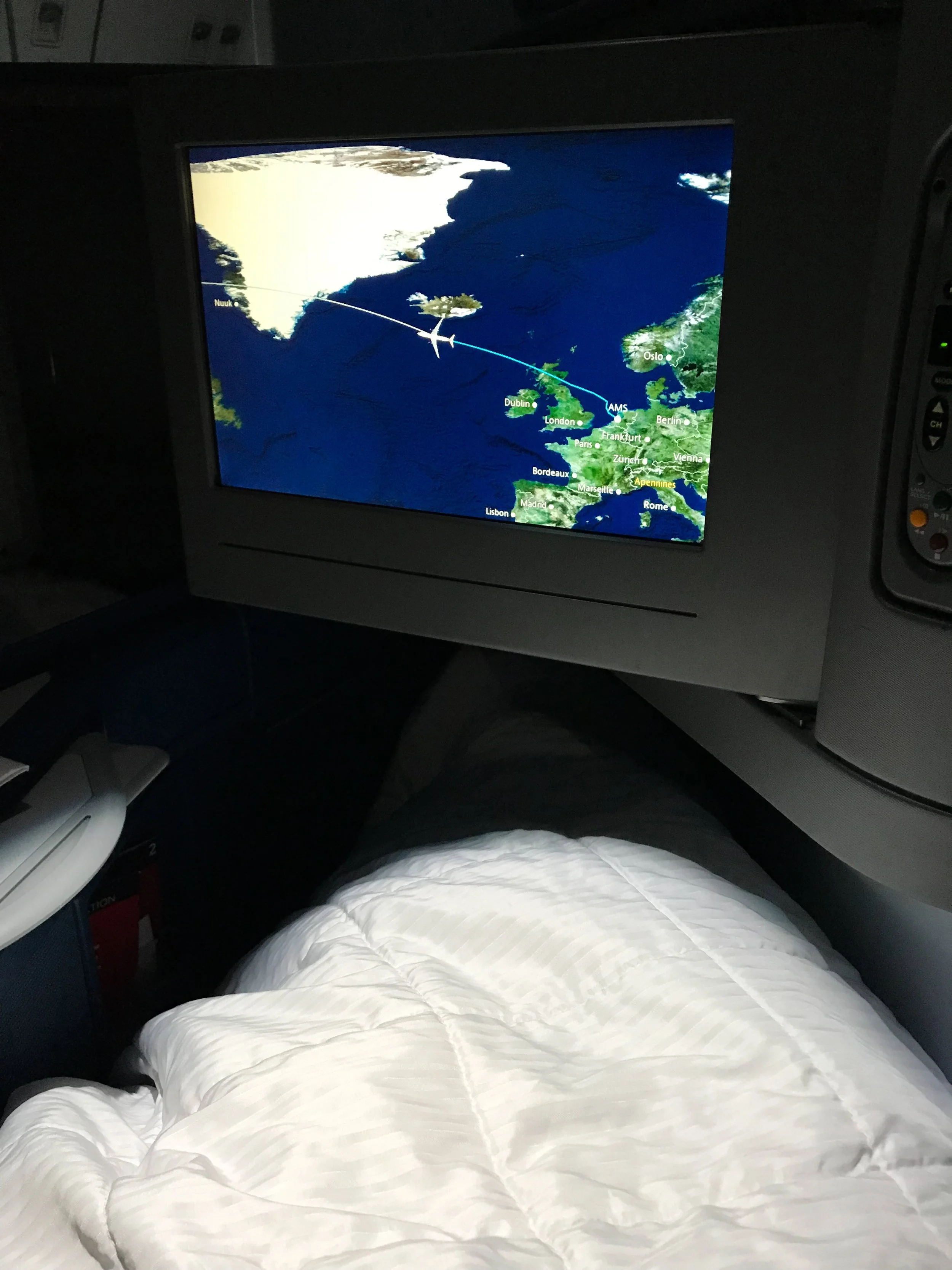 I stayed awake for most of the flight and enjoyed a wide array of movies and shows on the IFE. There was no shortage of content. Personalized service continued throughout the flight for those that stayed awake.