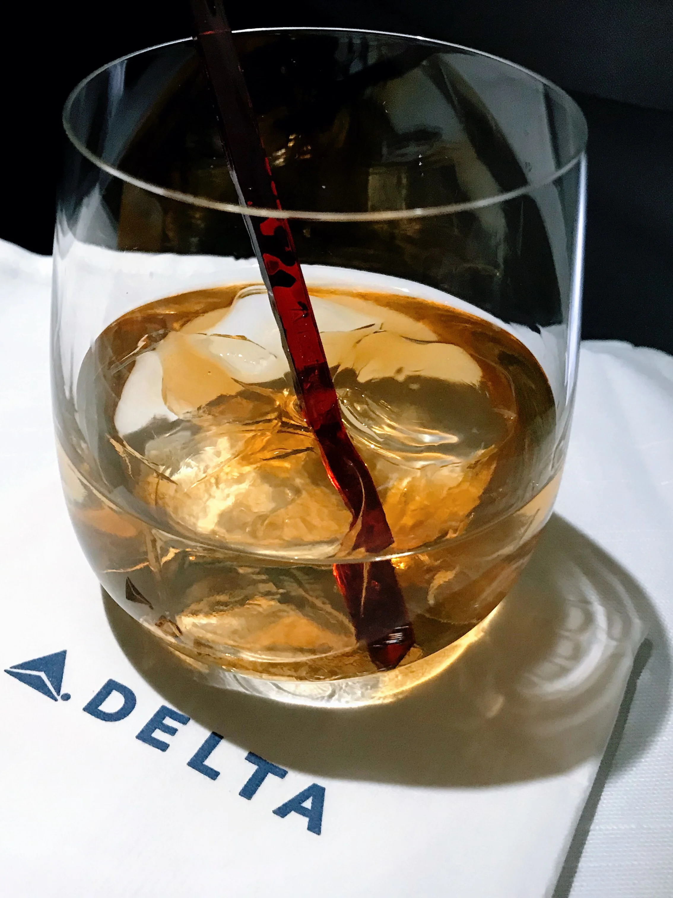 Cabin service began approximately 20 minutes after departure. Delta offers a wide selection of top shelf wines and spirits.