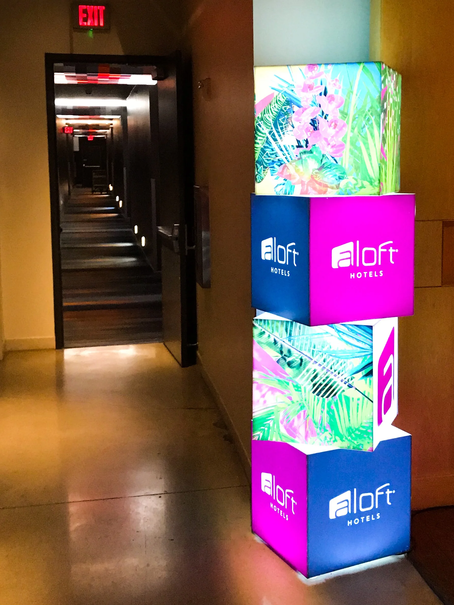 Aloft has a contemporary design style and branding, much like Moxy, another Marriott brand.