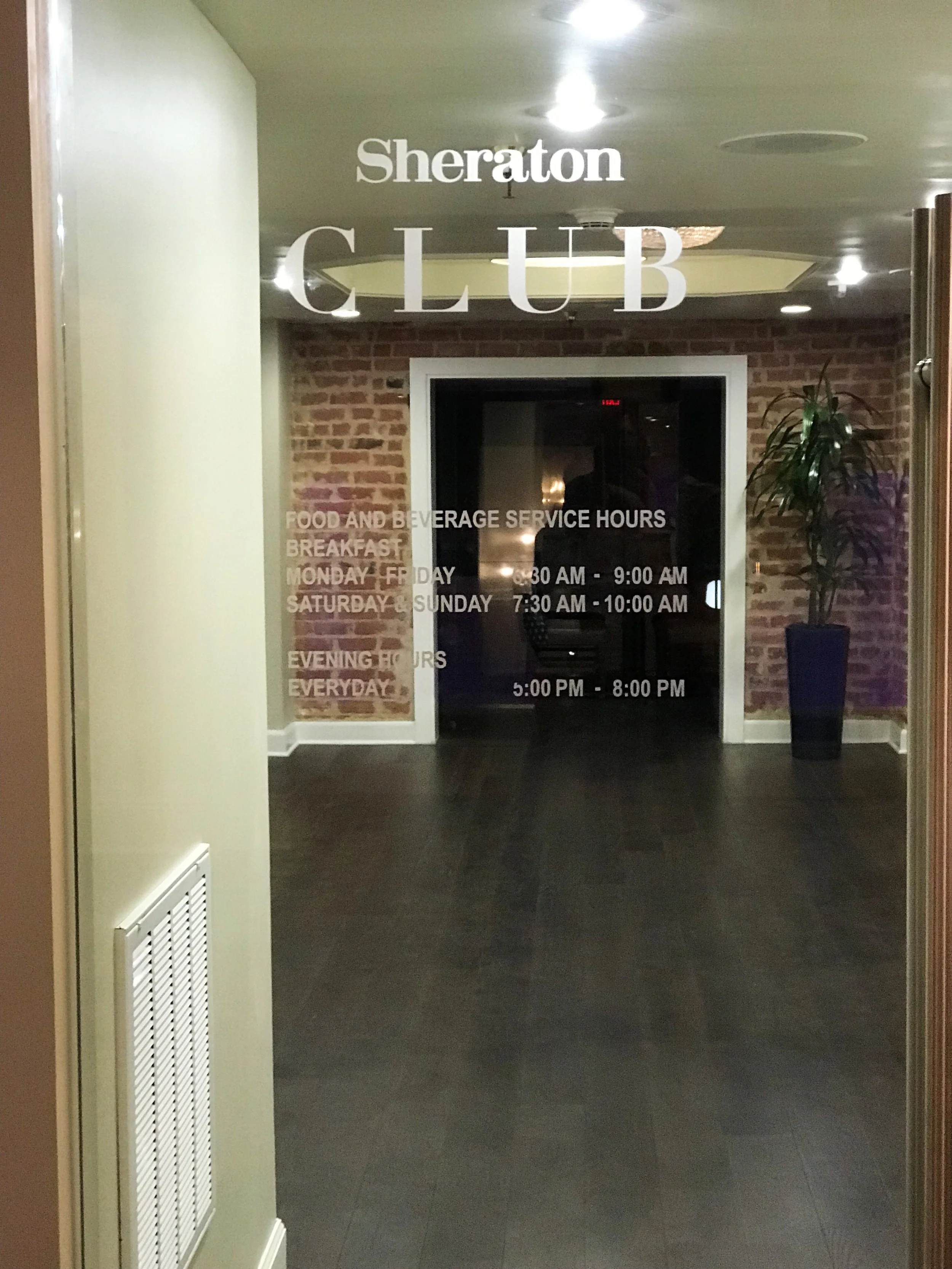 The Sheraton Club was open 7 days a week, which was a nice surprise.