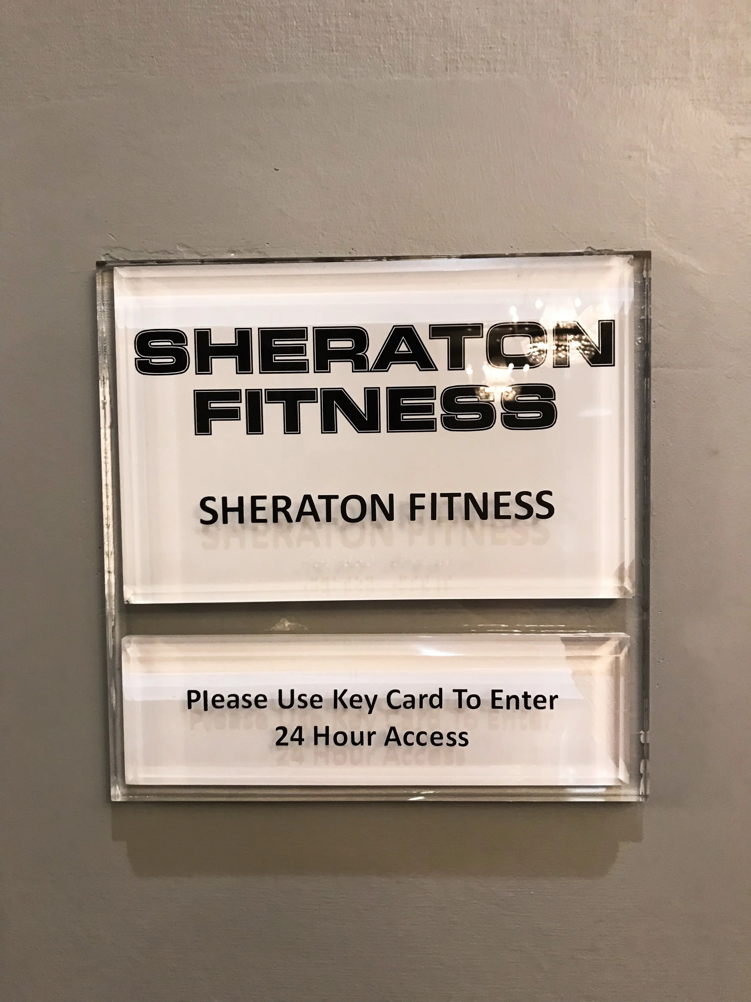 The gym was open 24 hours a day.