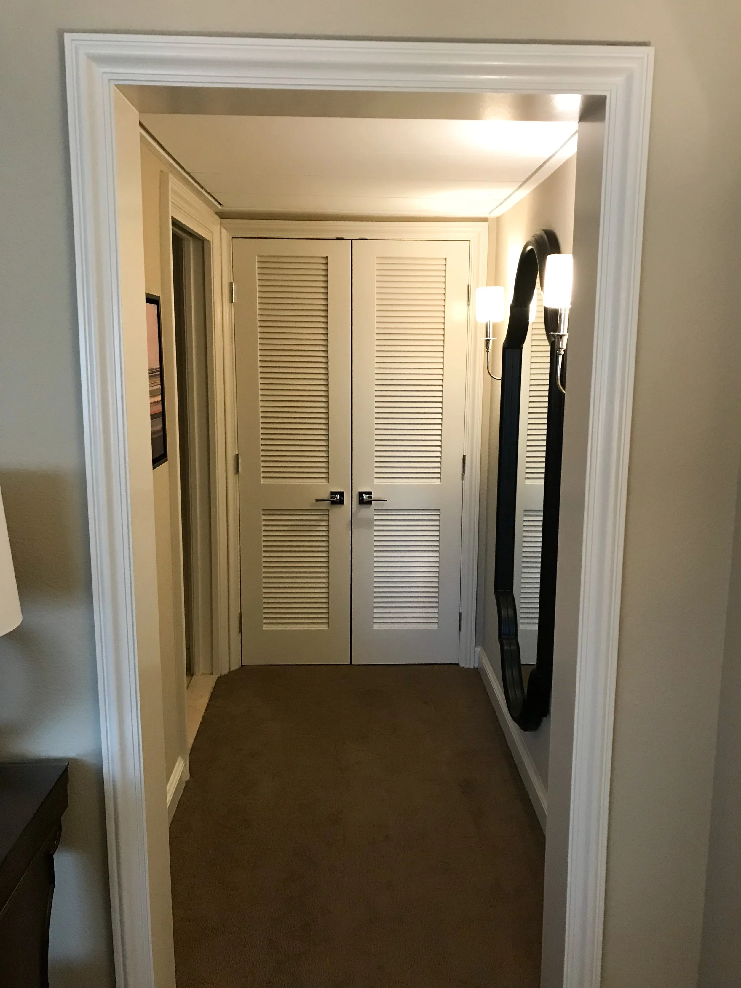 Closet near the bathroom.