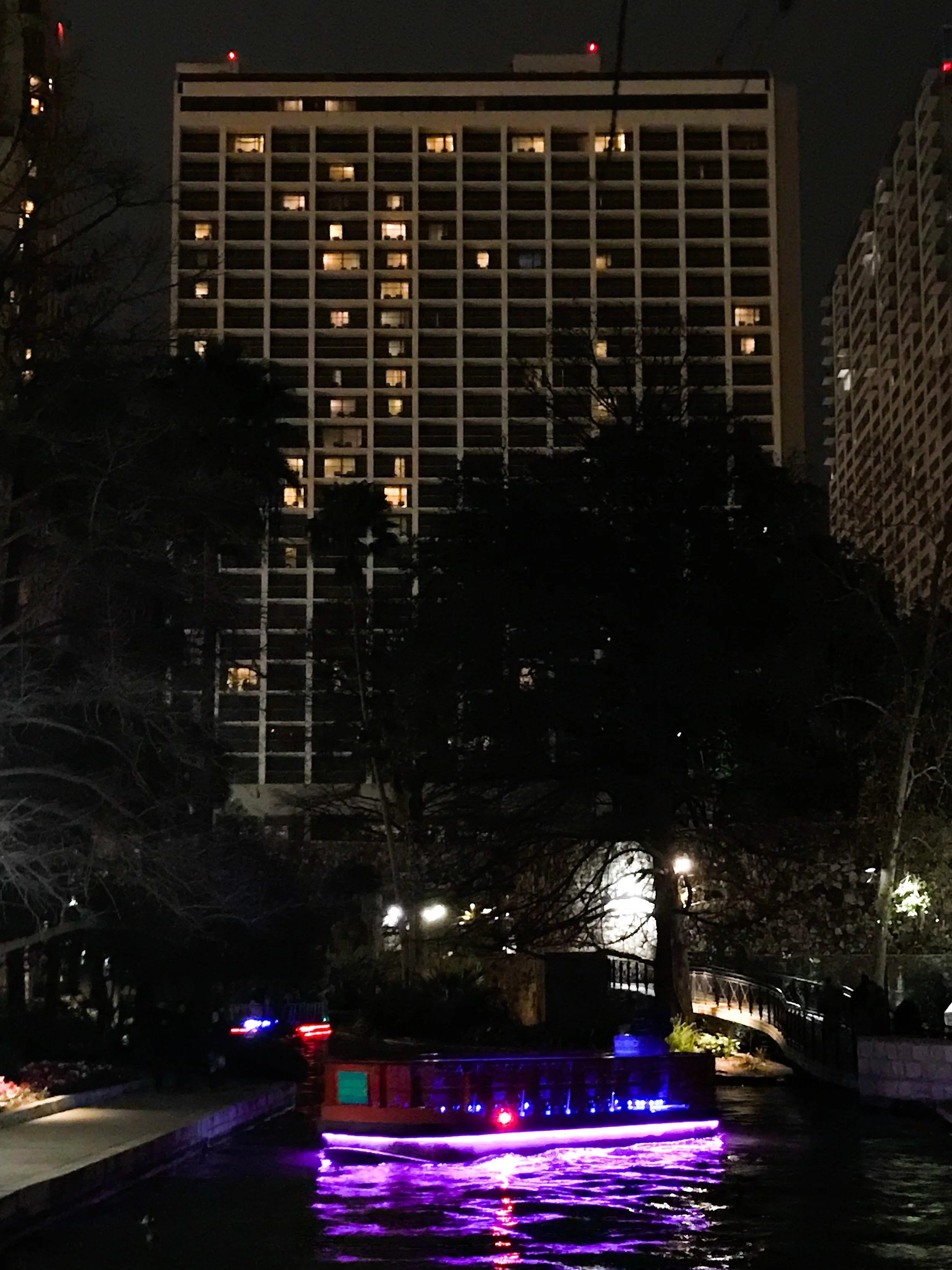 The River Walk boat tours pass by the hotel every couple minutes.
