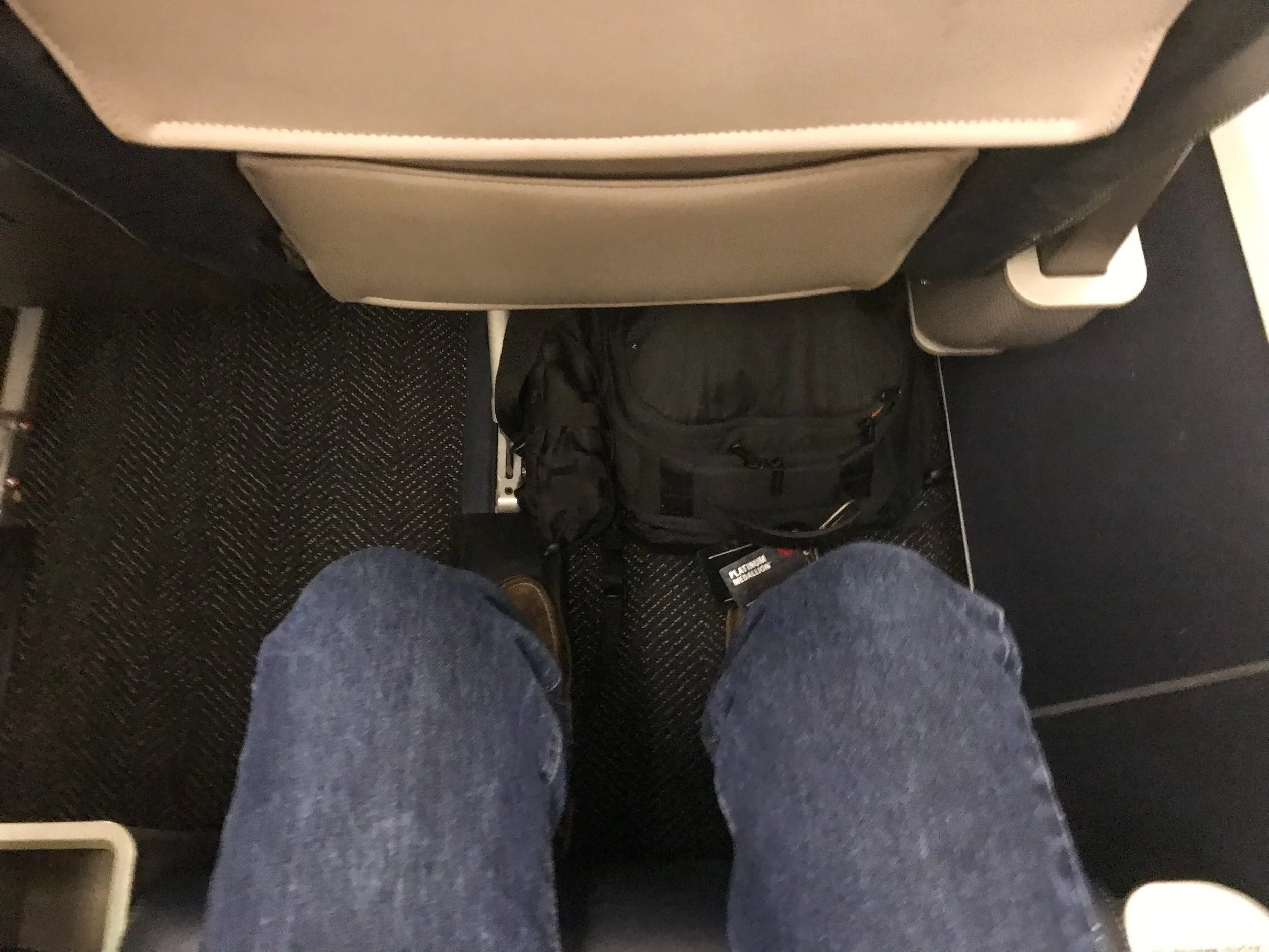 Legroom in Seat 2D.
