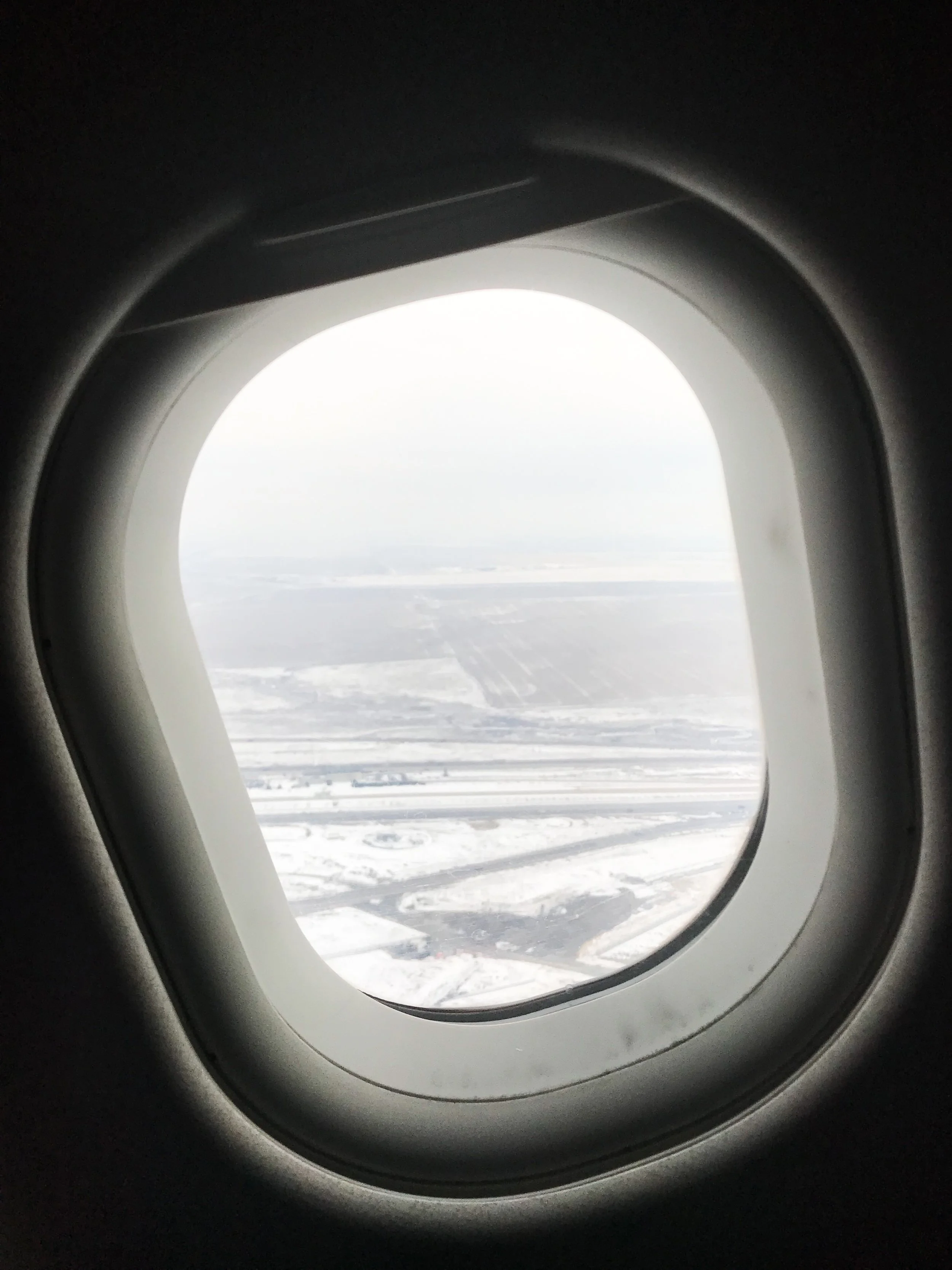 Climbing out of cold and snowy Denver.