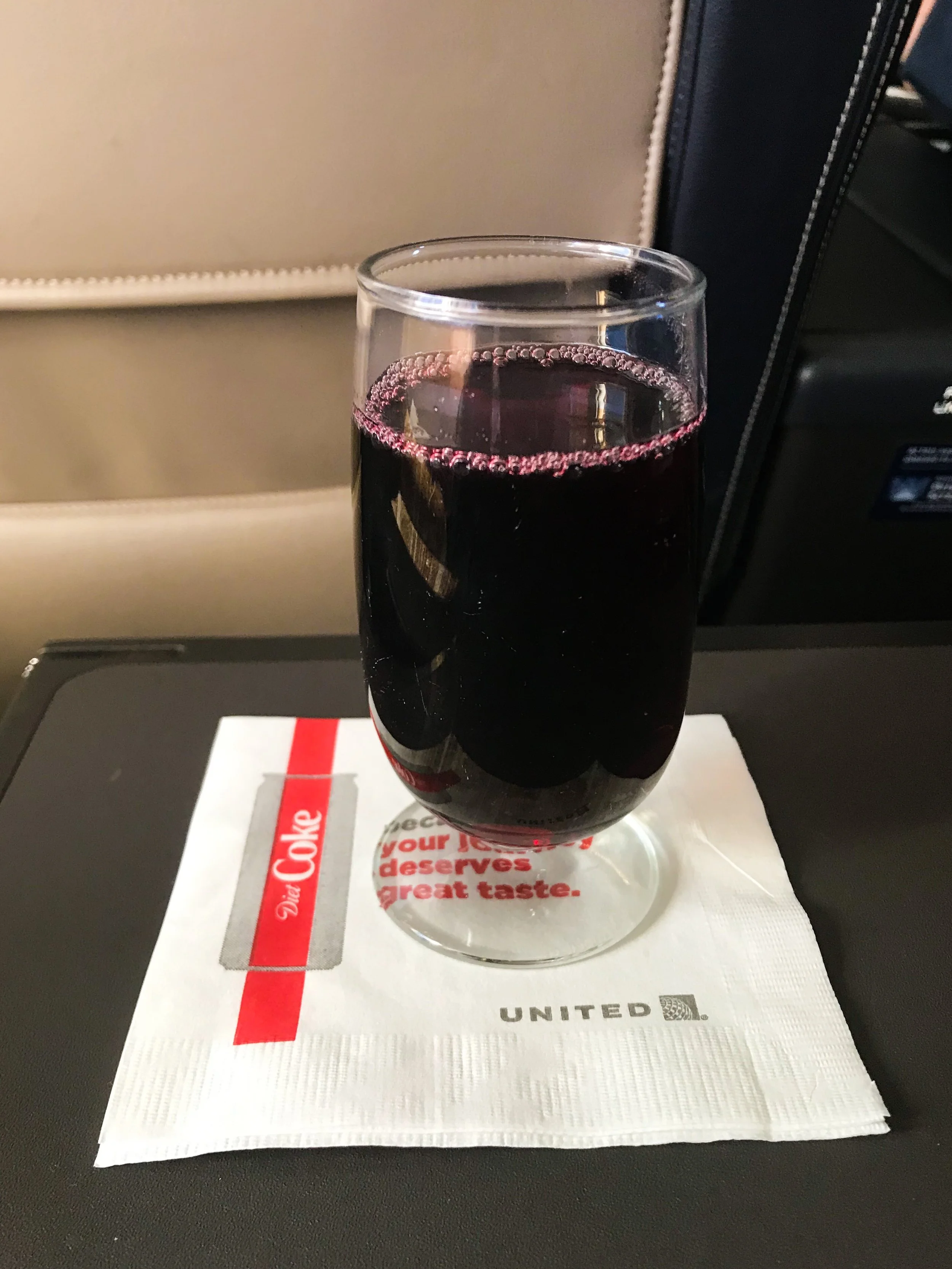The flight attendants were very attentive and constantly walked around with bottles of wine to keep passengers’ glasses full.
