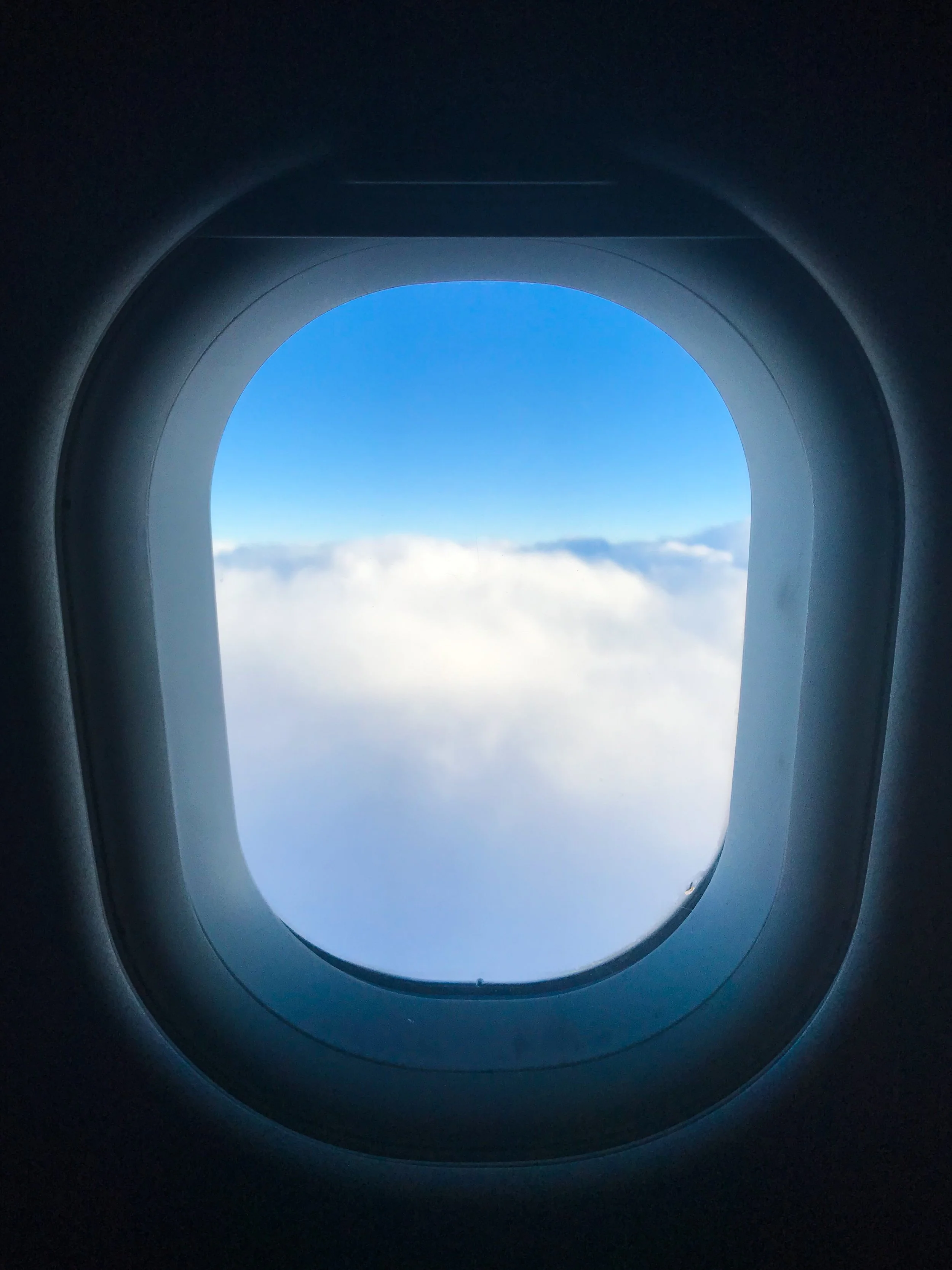 Descending through a cloud layer on approach into Sacramento.