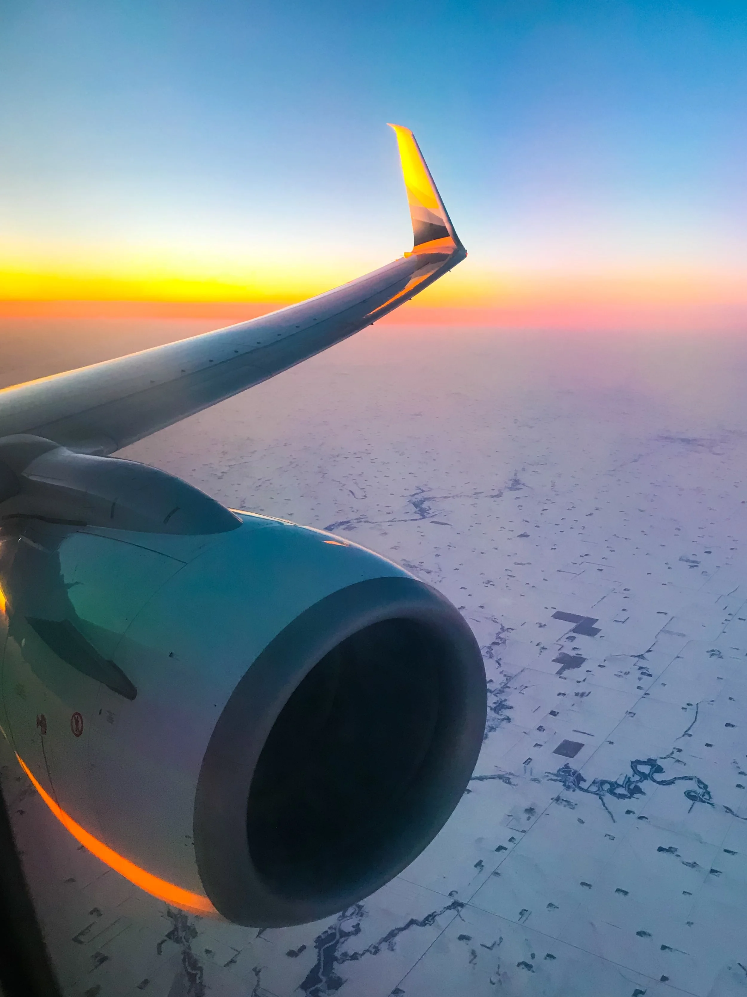 Sunset over western Minnesota enroute to Milwaukee.