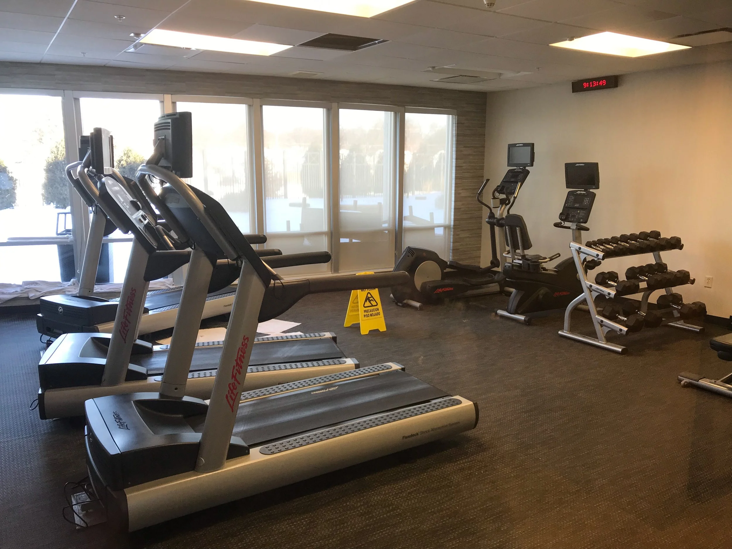 The workout room had. decent selection of equipment, especially considering it was freezing cold outside during my stay.