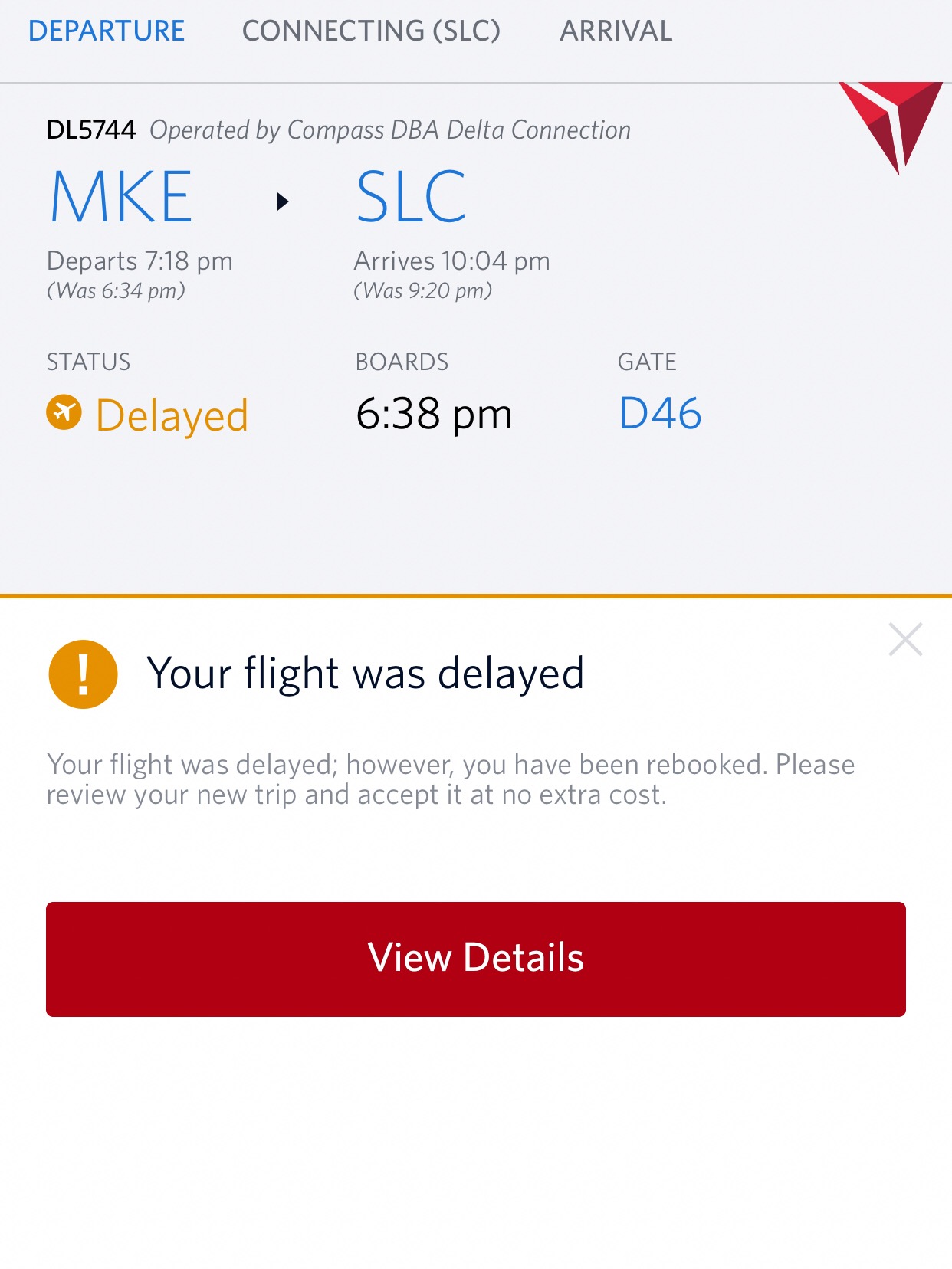 Delta Flight Status Information