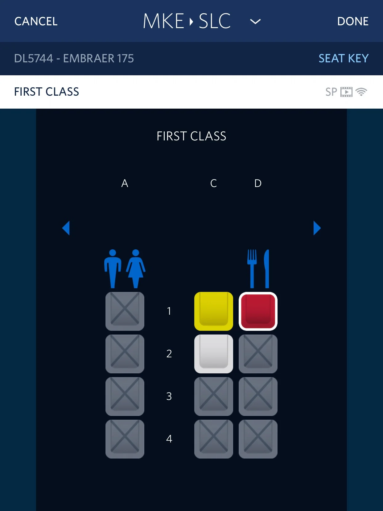 Delta’s seat selection is extremely easy in the App. It doesn’t redirect you to the website like some airline apps do. My daughter and I were upgraded at the beginning of the Gold Medallion upgrade window 72 hours prior to departure.