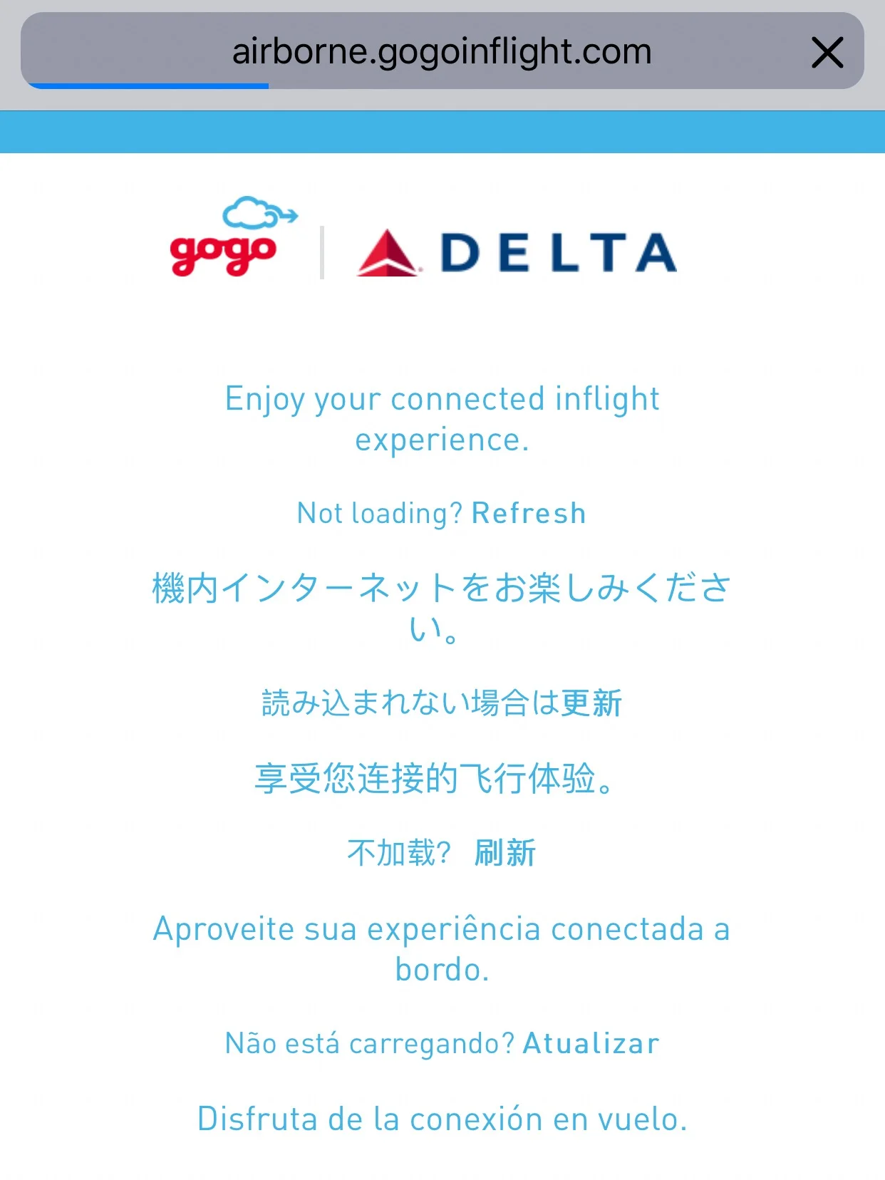 Delta WiFi is provided by gogo across its fleet.