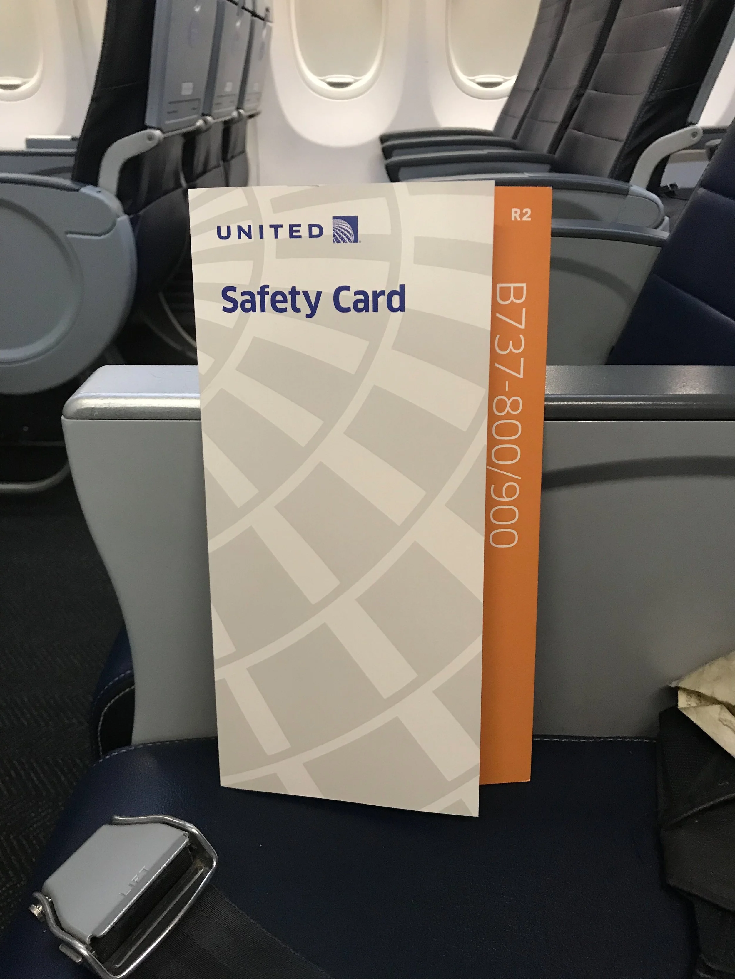 The safety card on the 737-900.