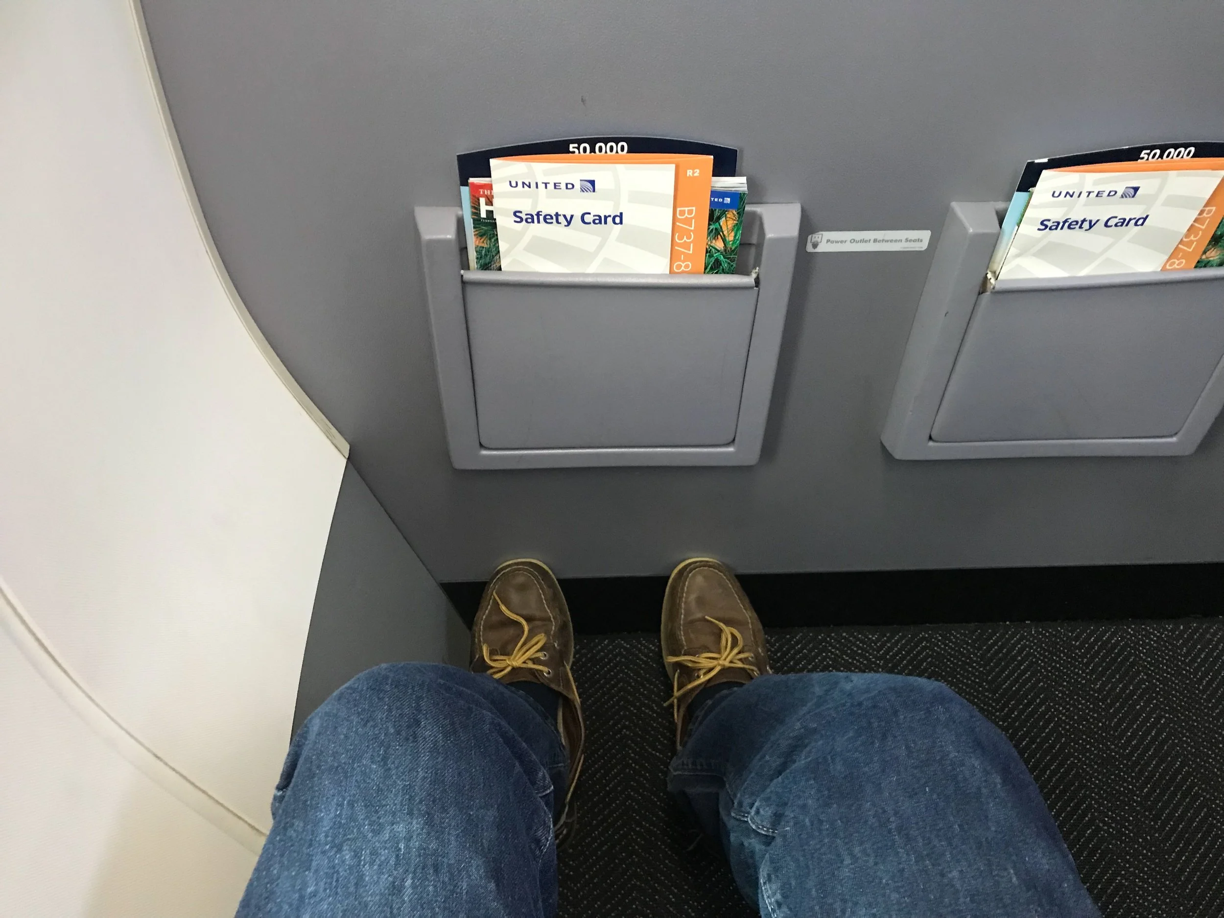 I couldn't stretch my legs as much as in other Economy Plus rows, but there was more space overall.