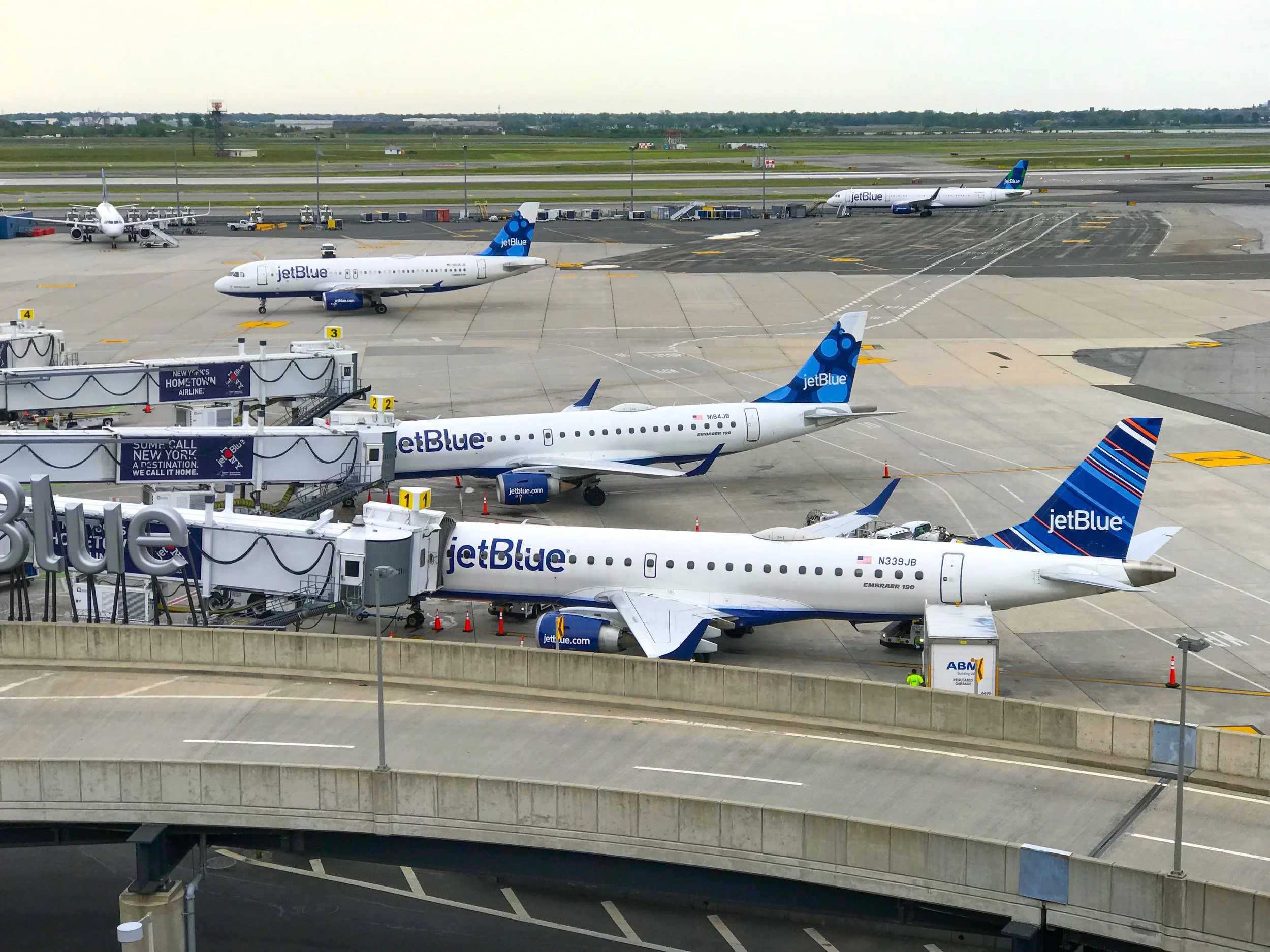 JetBlue’s T5 as seen from the rooftop pool.