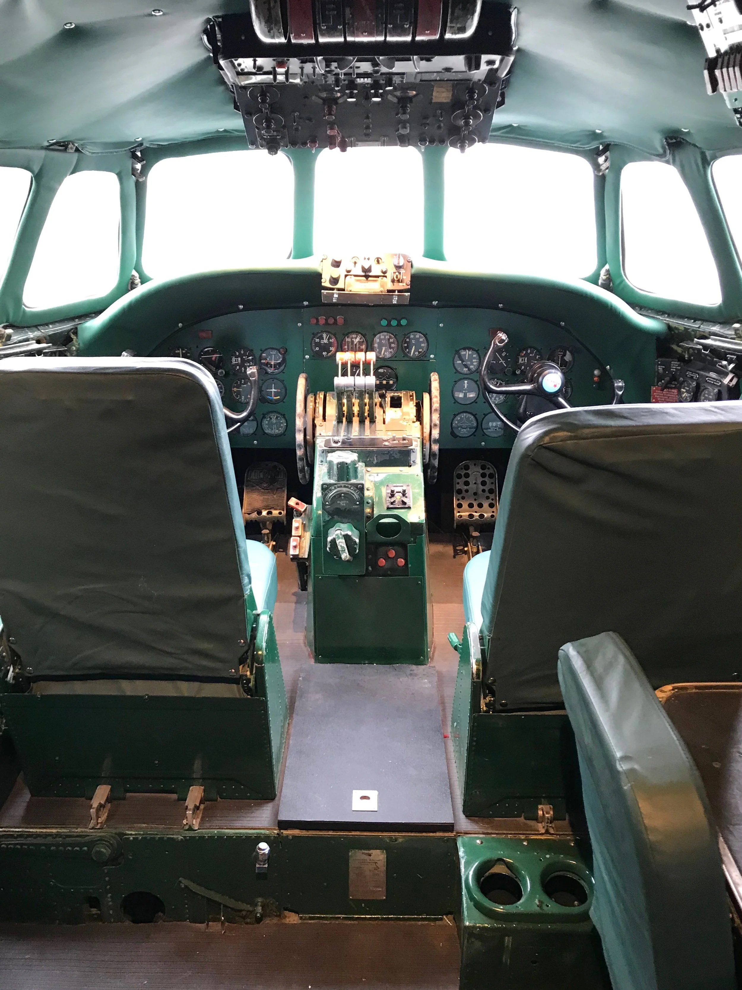 The cockpit has been restored and is open to view.