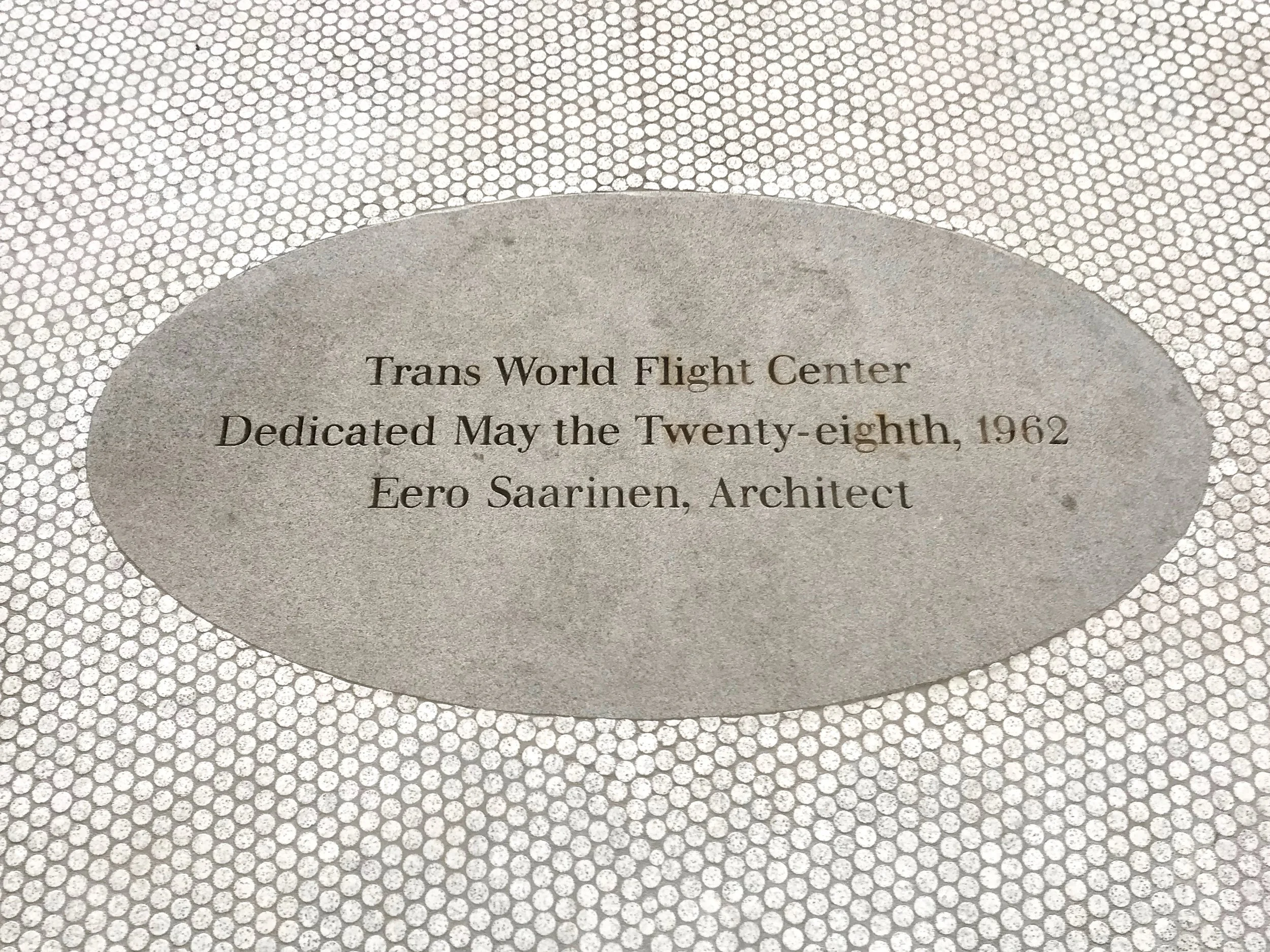 The original inscription inside the departures hall.