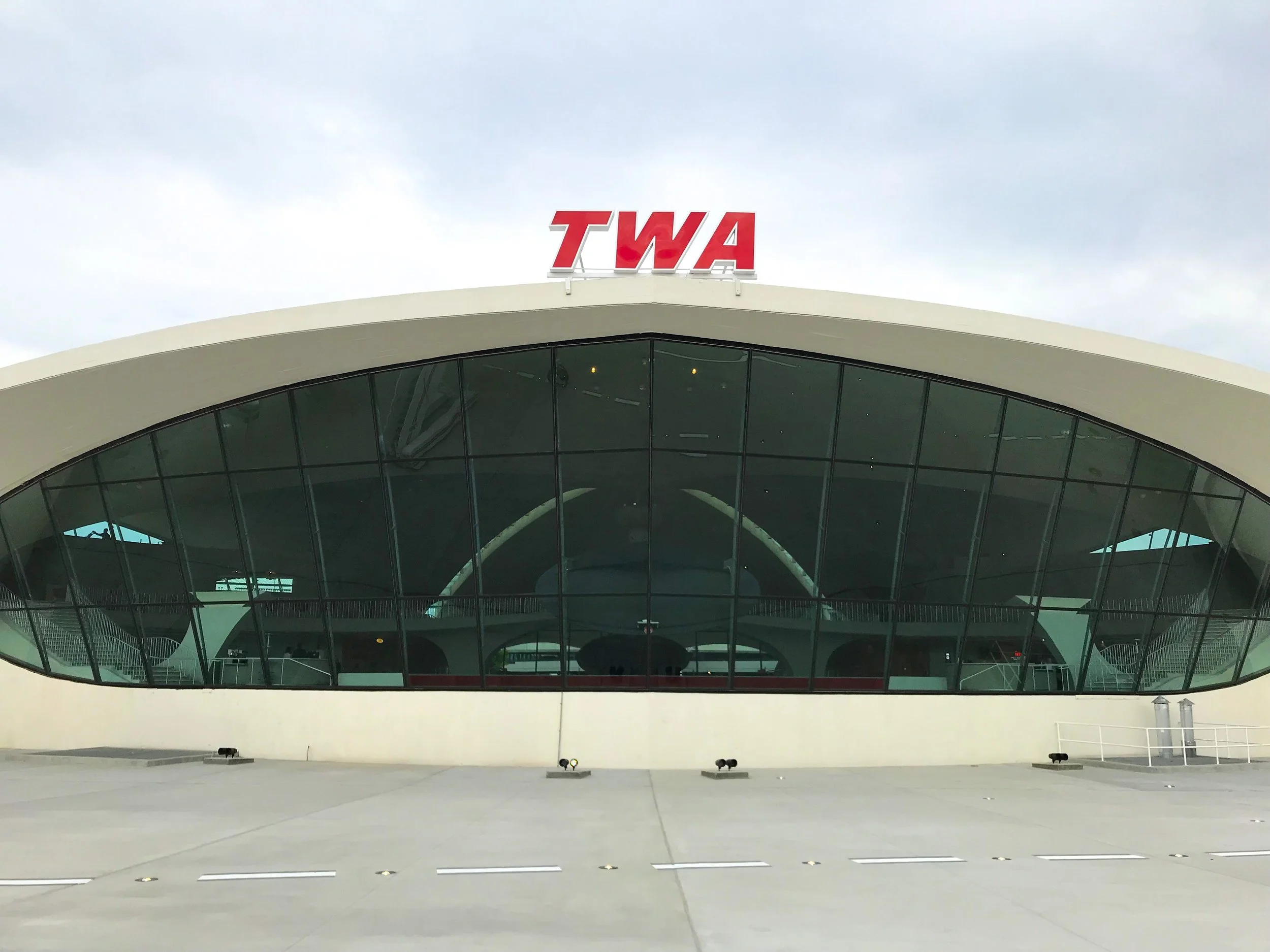 This is the back of the terminal building, which once faced the parking apron.