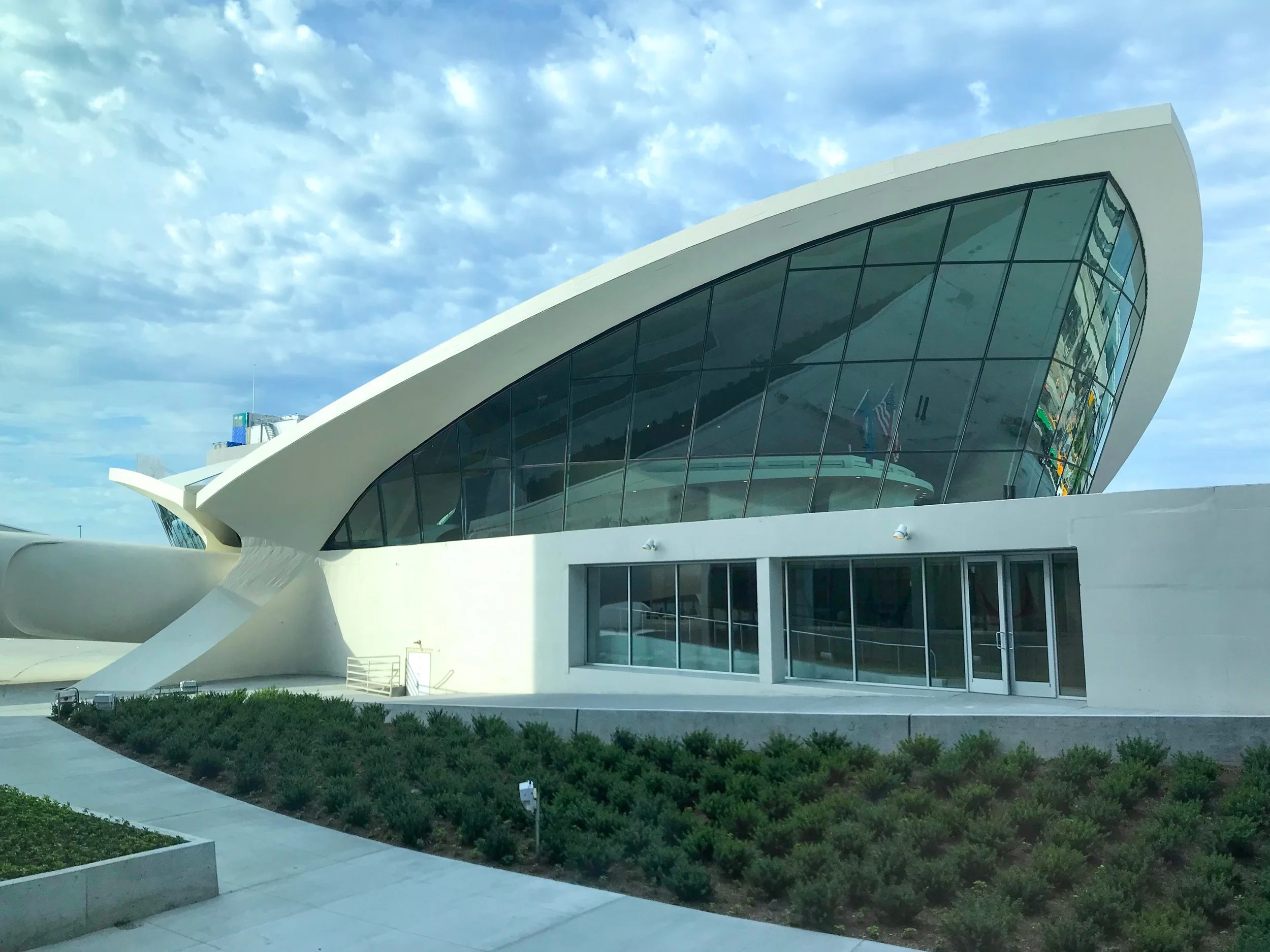 The original building is designed to resemble a butterfly about to take flight.