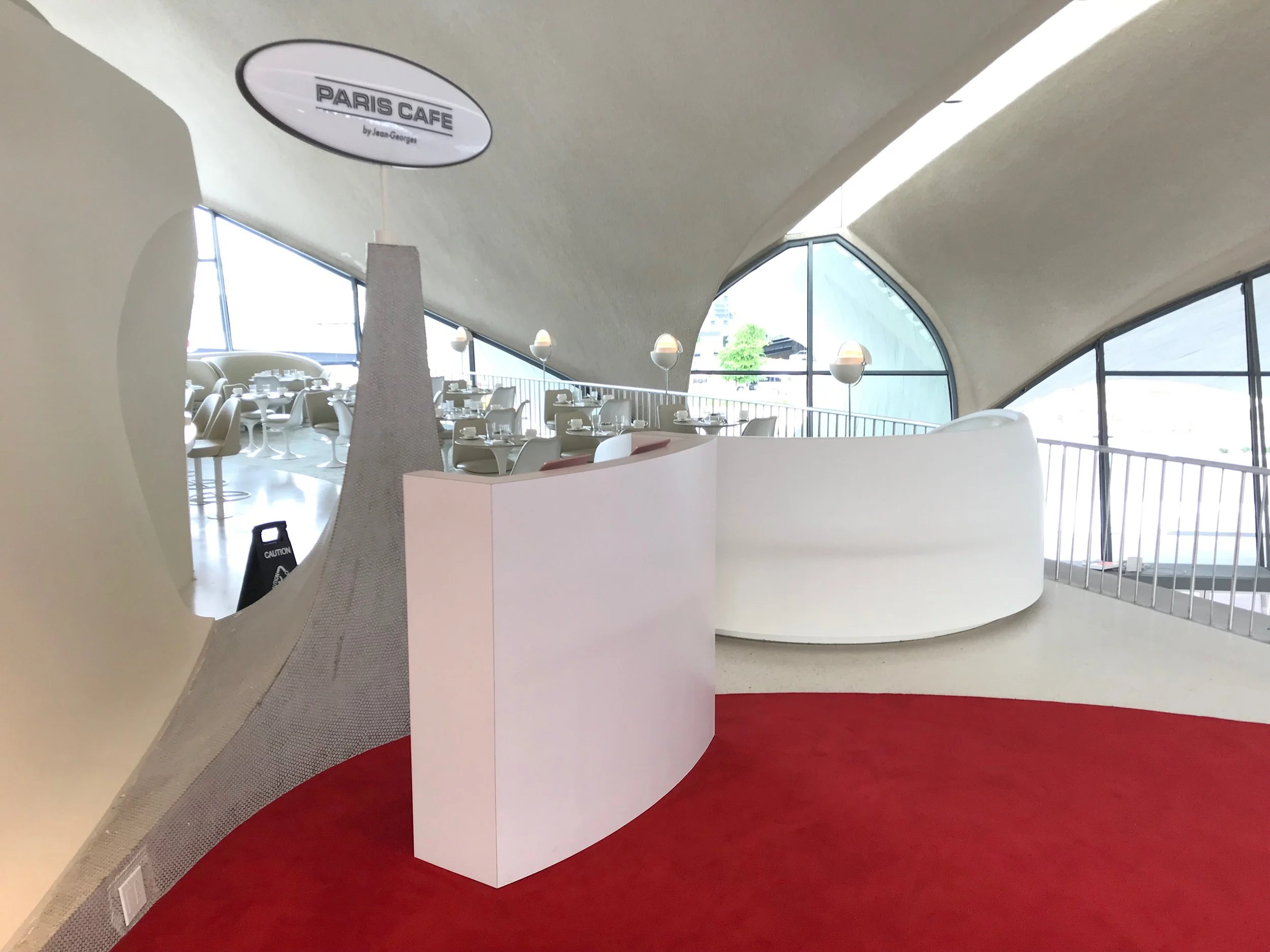 The Paris Cafe is one of the dining options and is located upstairs on the Mezzanine Level.