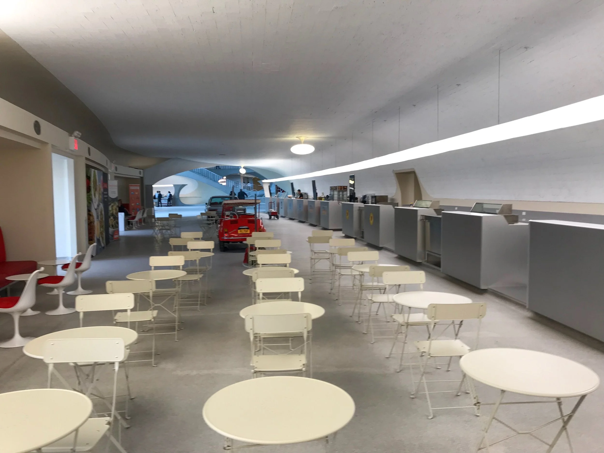 There is additional seating on the lower floor of the lobby. I imagine that more dining options might soon open.