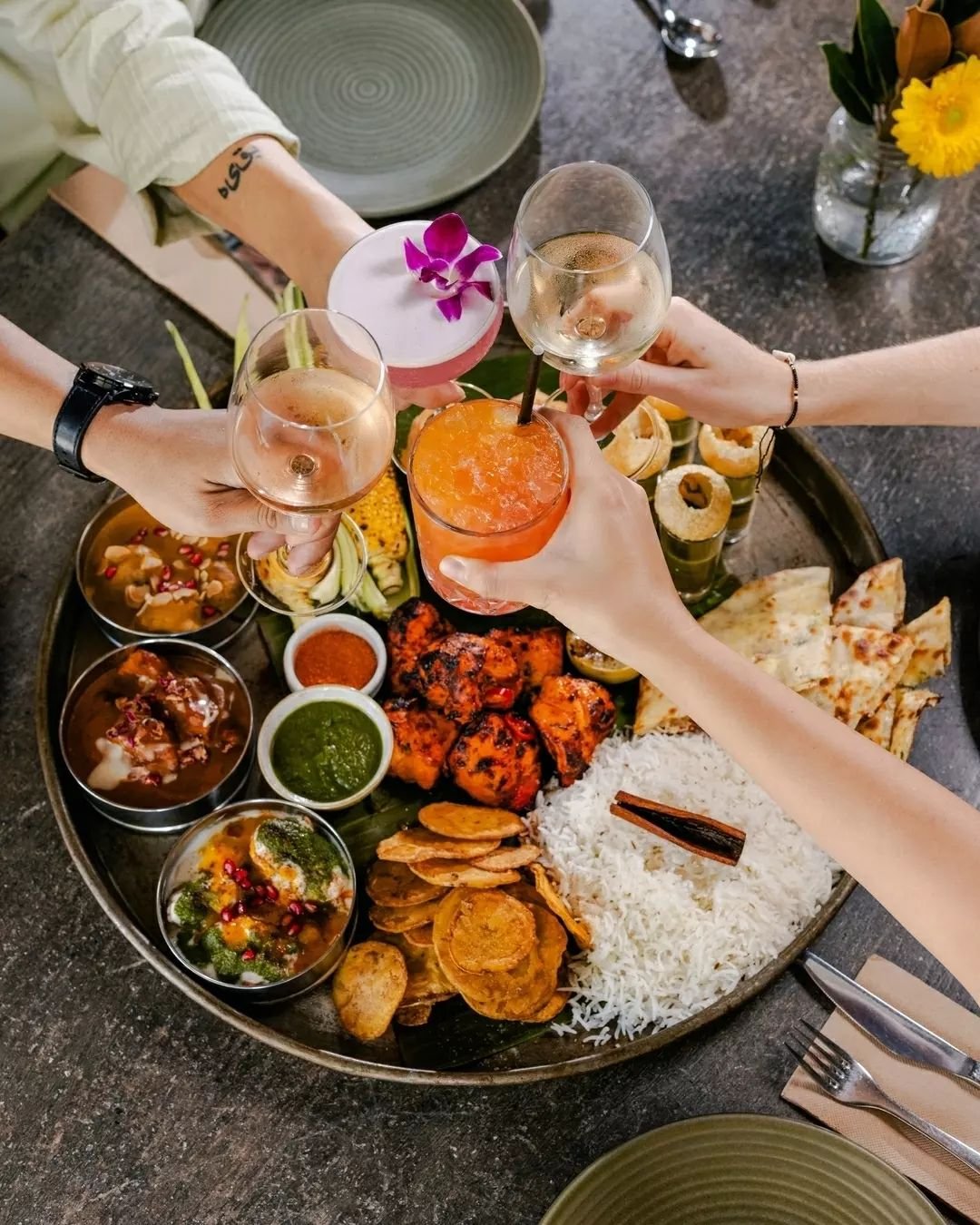 It's the last weekend of Jumbo Thali!&nbsp;🇮🇳

Join us for lunch this weekend as we take you on a trip to Old Delhi!

Our Jumbo Thali is an exciting way to share mouth-watering dishes like tandoor roasted chicken tikka, chilli &amp; lime corn cobs,
