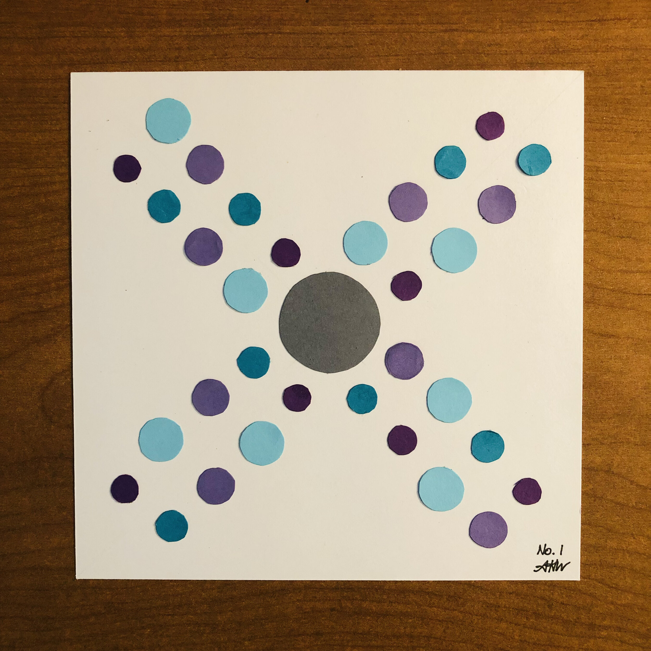 Paper Collage Tile No. 1 / Circle Series A