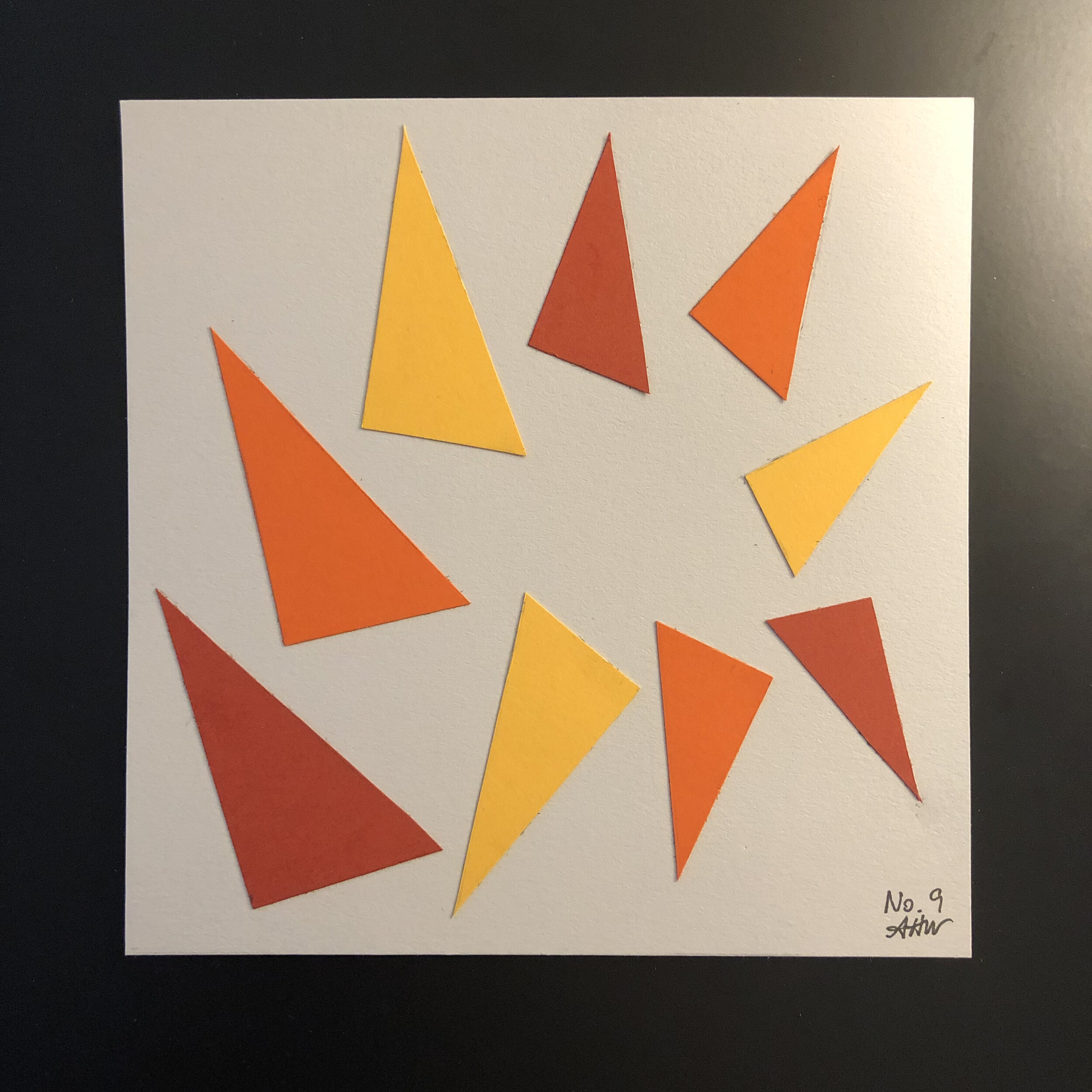 Paper Collage Tile No. 9 / Triangle Series D