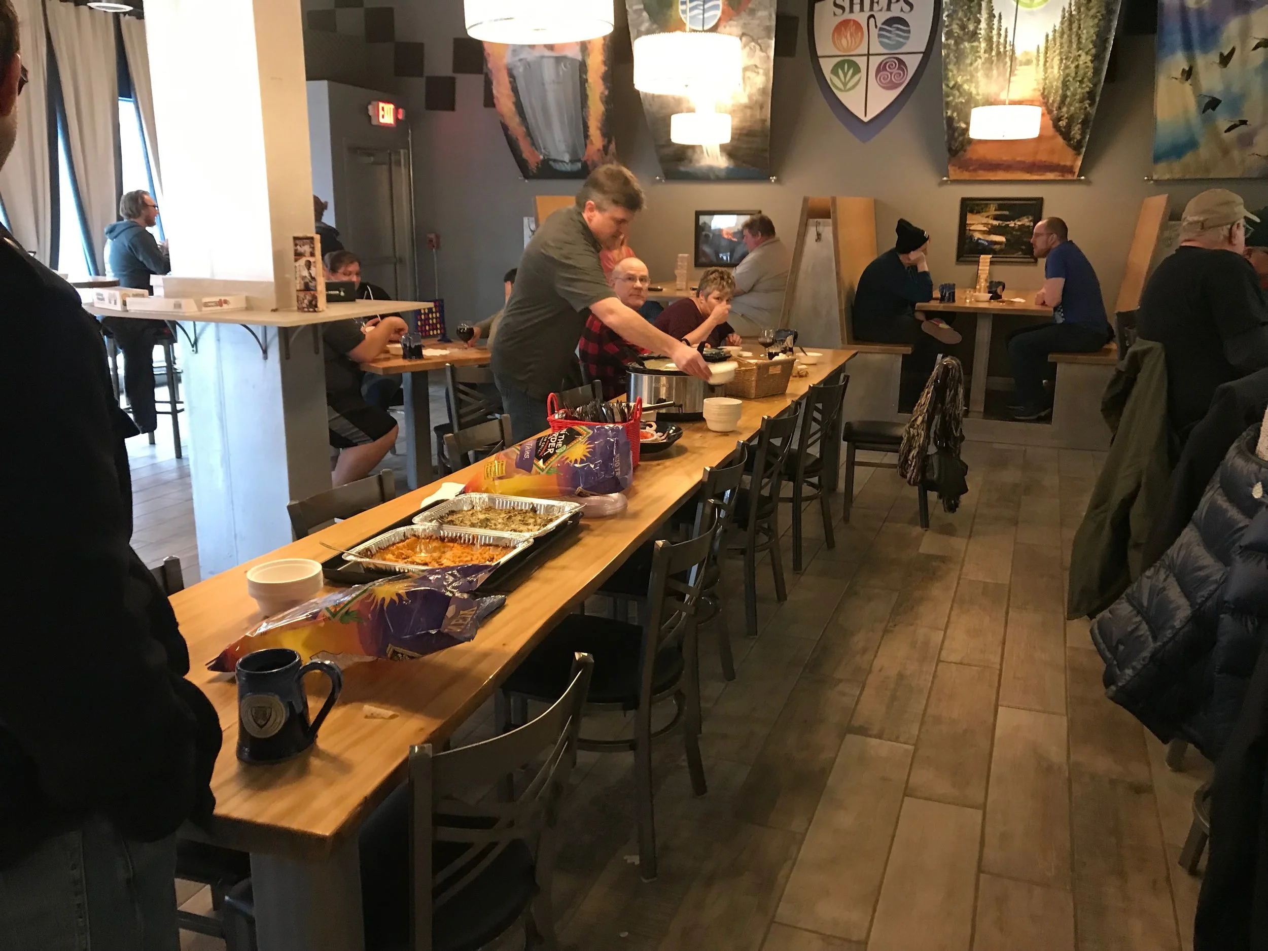 Setting Up for Another Great Party at Sheps