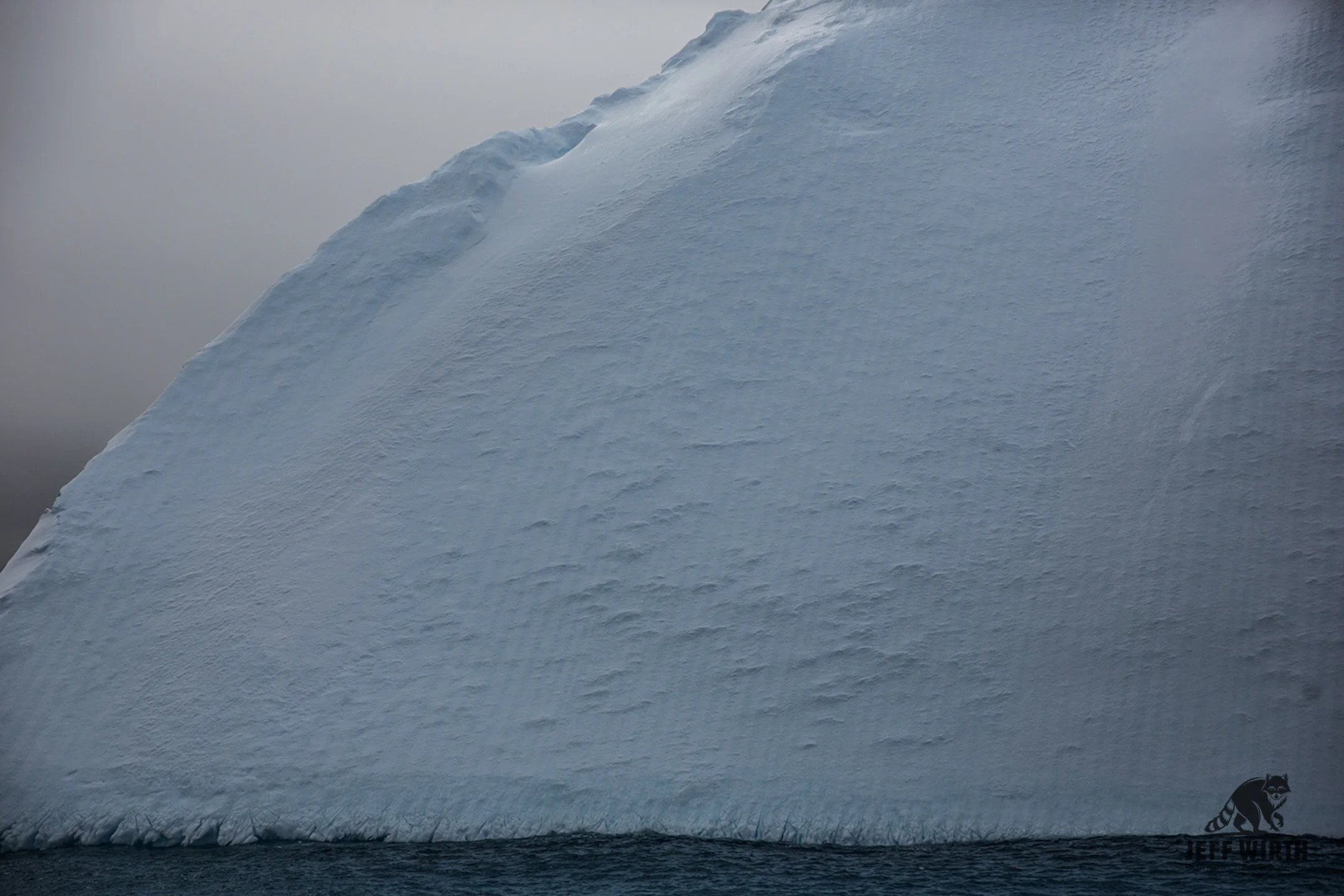 A close look at lines that form an iceberg pattern. Antarctica.