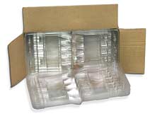 clam packs ready for return