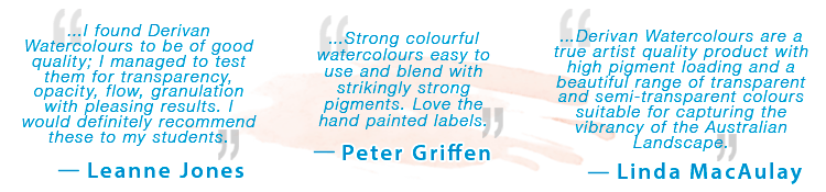 Artists testimonials using Derivan Watercolours